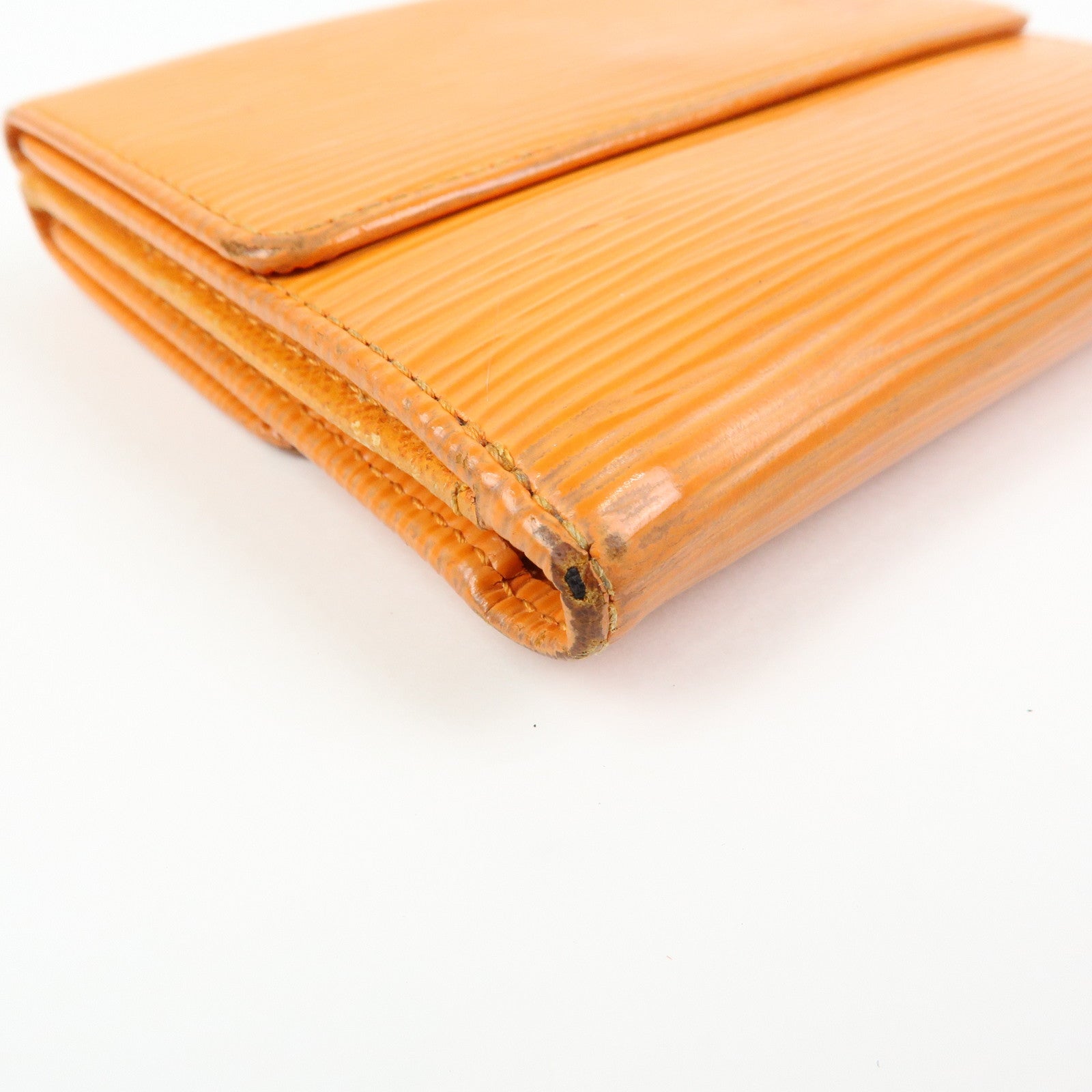 Louis Vuitton Epi Porte Monnaie Billets Credit Wallet Orange M6348H