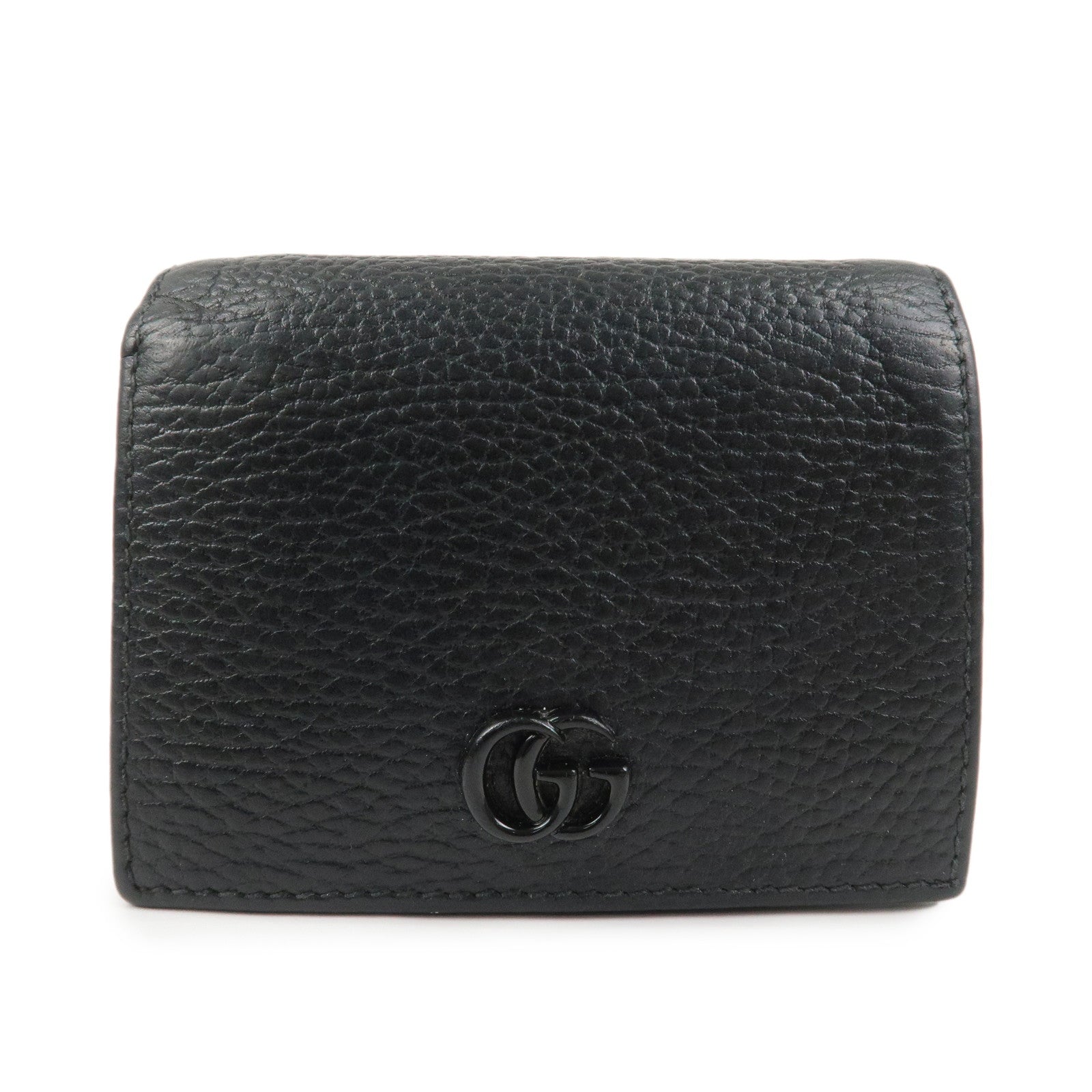 GUCCI GG Marmont Double G Mini Leather Wallet Compact Wallet 456126