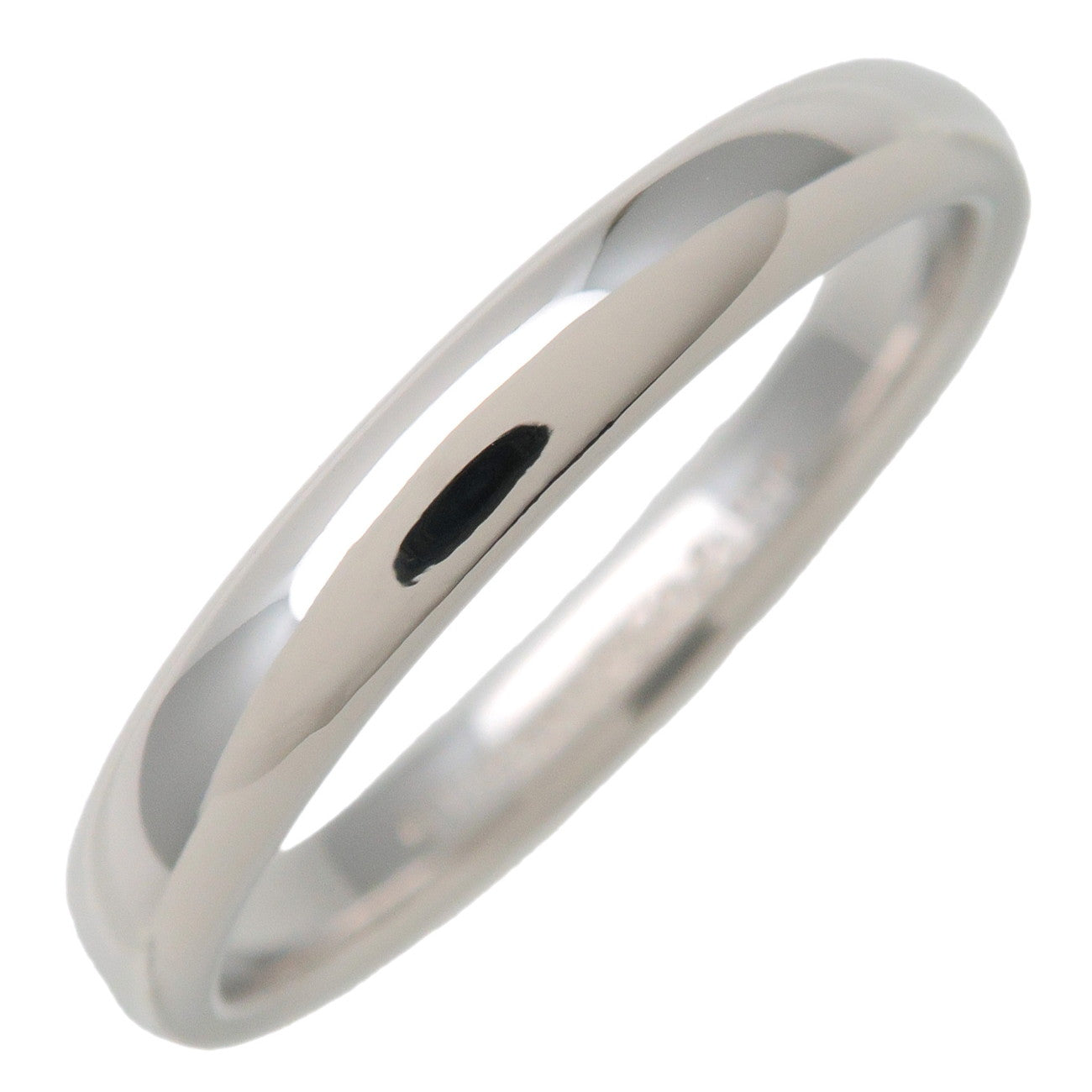 Tiffany&Co. Classic Band Ring PT950 Platinum US6.5 EU52.5 Silver