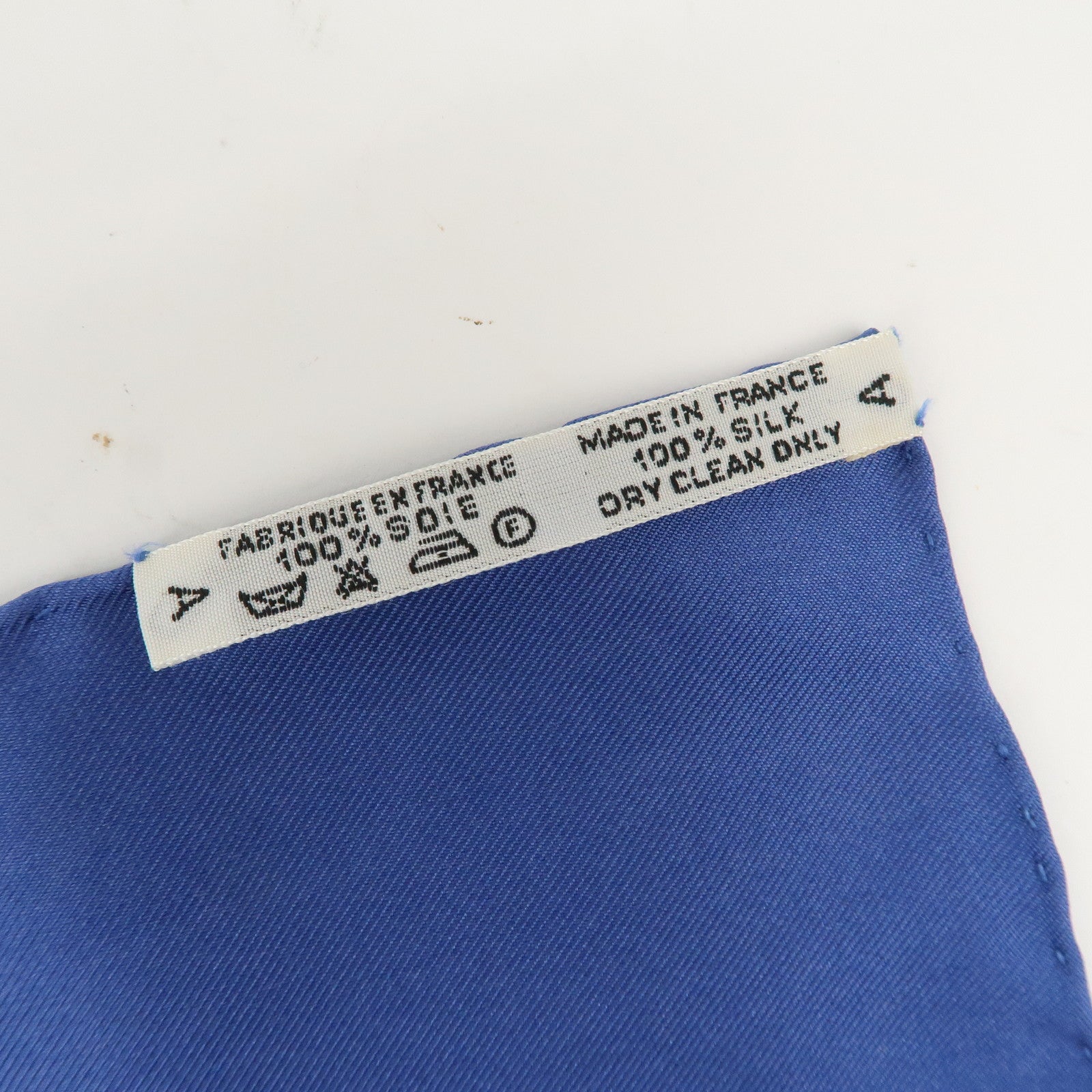 HERMES Carre 90 Silk 100% Scarf BRIDES DE GALA White Blue