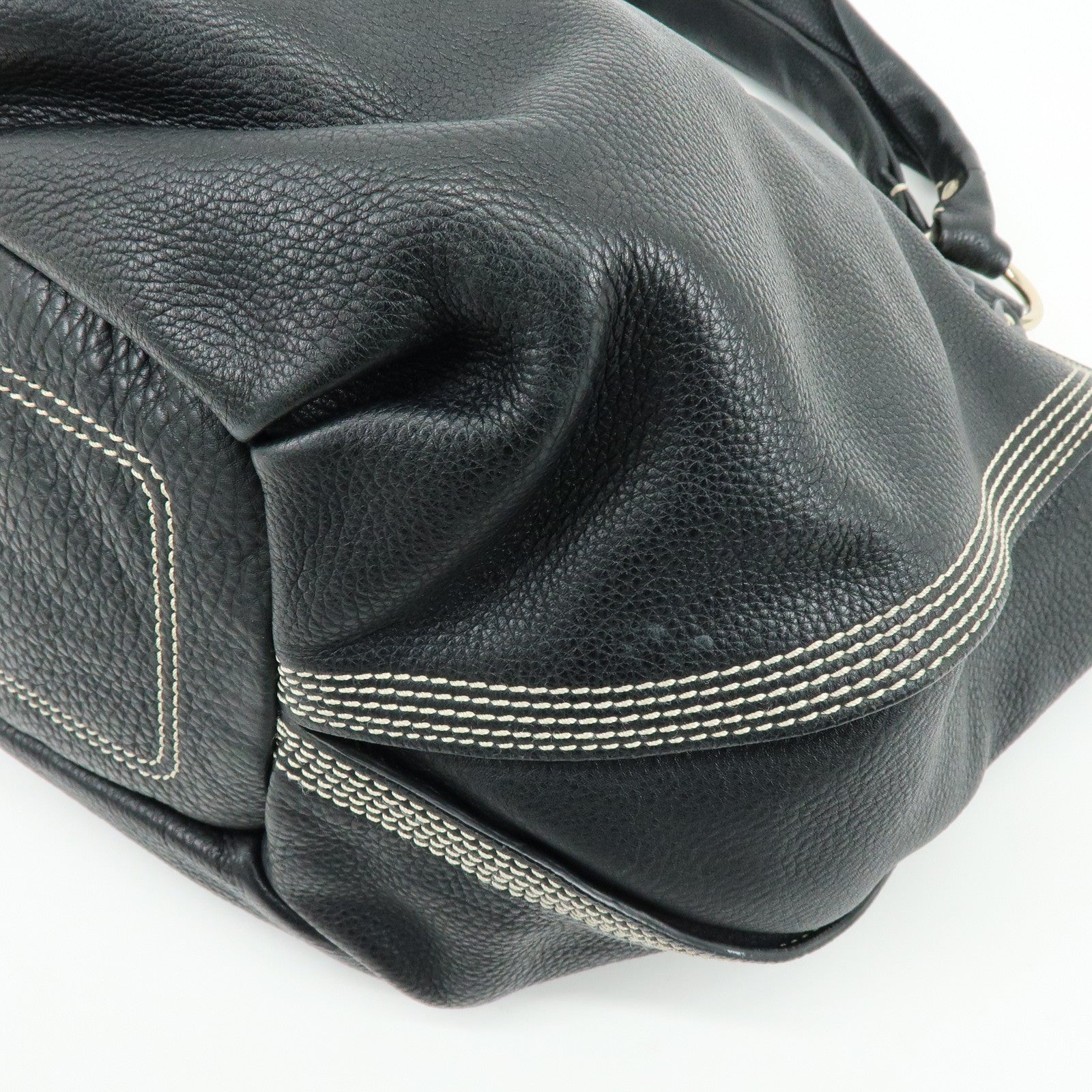 CELINE Leather Bittersweet Shoulder Bag Hand Bag Black