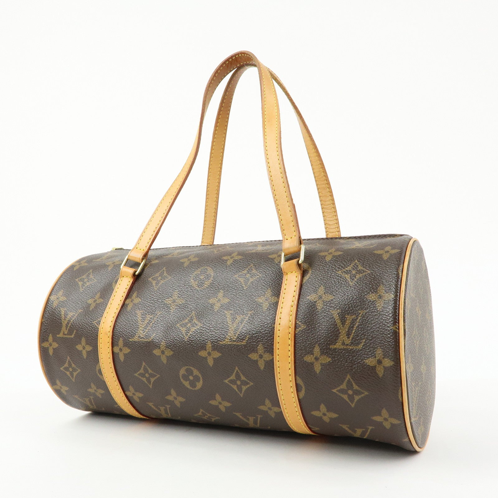 Louis Vuitton Monogram Papillon 30 Hand Bag Brown M51385