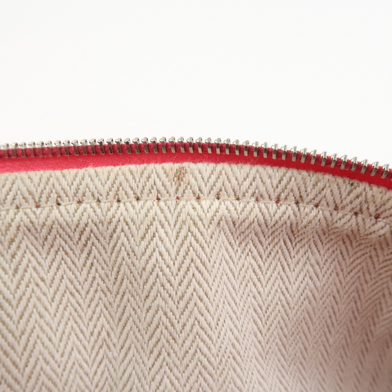 HERMES Brides A Brac GM Pouch Hand Bag Vanity Bag Toile H Pink