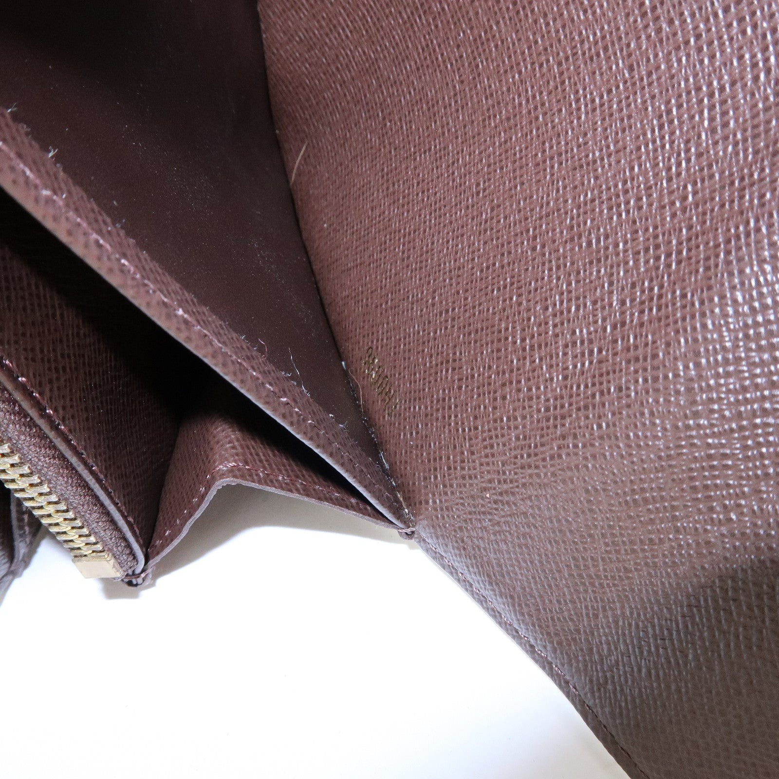 Louis Vuitton Monogram Mini Lin Canvas Long Wallet Brown M95234