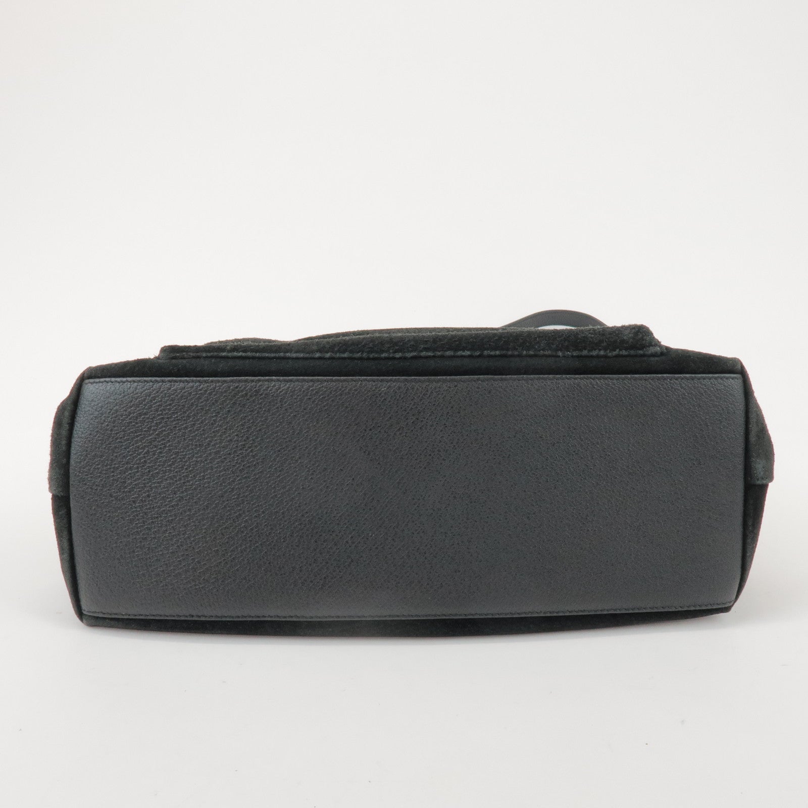 GUCCI Bamboo Suede 2Way Bag Hand Bag Shoulder Bag Black 0022122