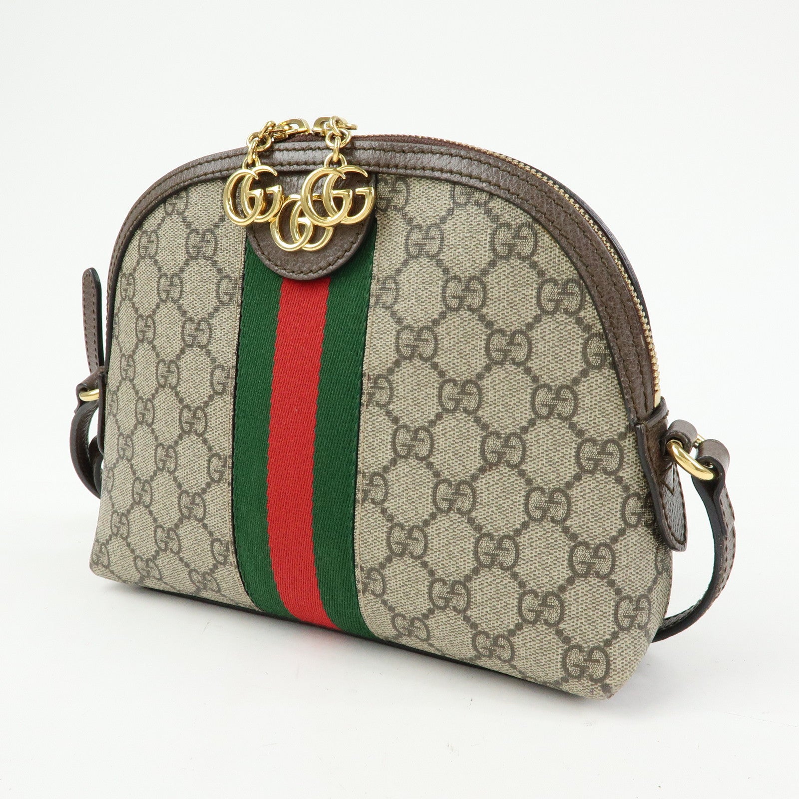 GUCCI Sherry Ophidia GG Supreme Leather Shoulder Bag Beige 499621