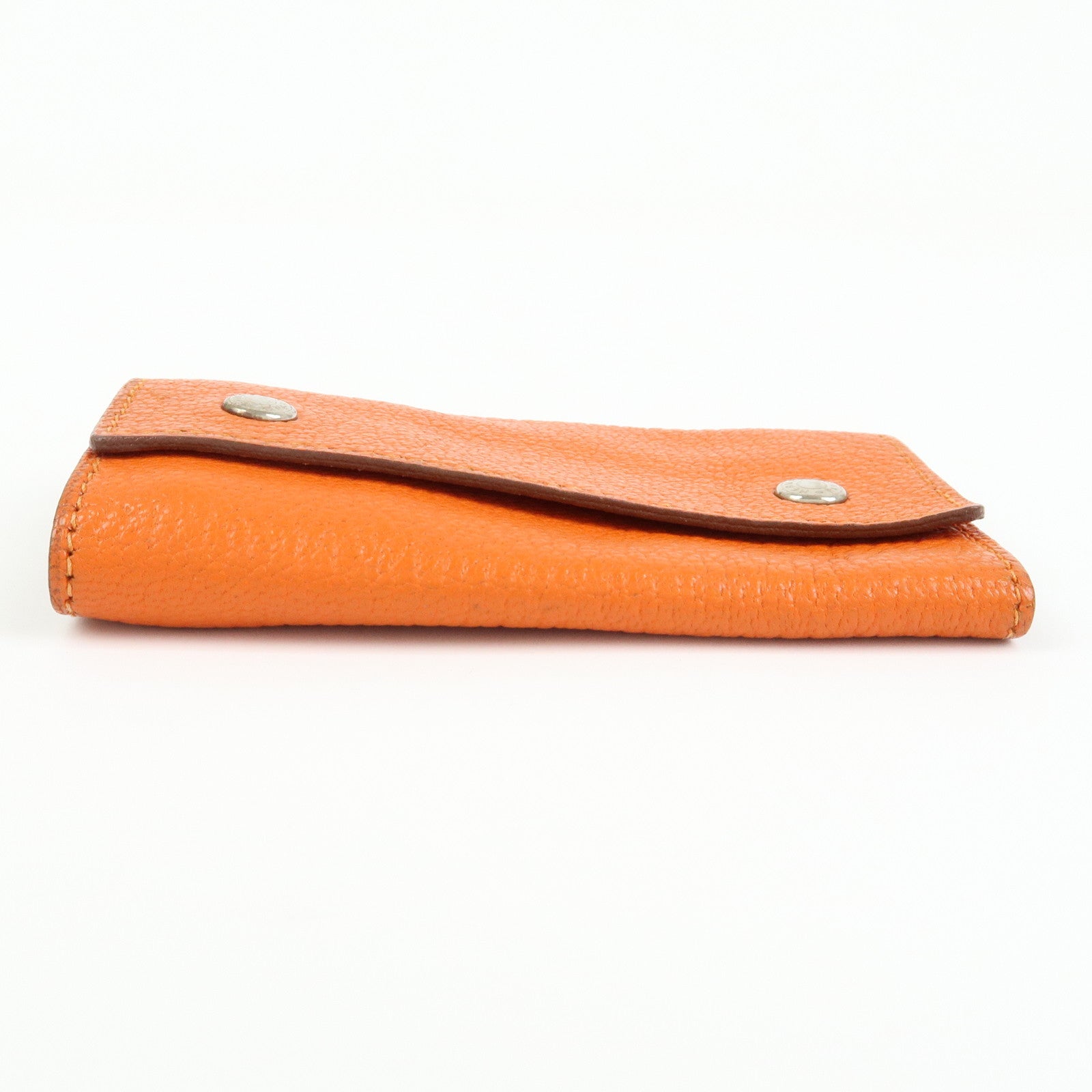 HERMES Sellier Togo Leather 4 Key Case Key Holder □F Stamped Orange
