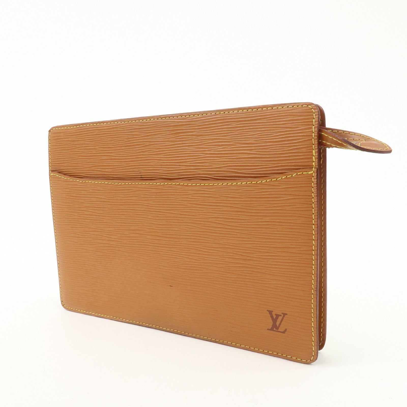 Louis Vuitton Epi Pochette Homme Clutch Bag Zipang Gold M52528