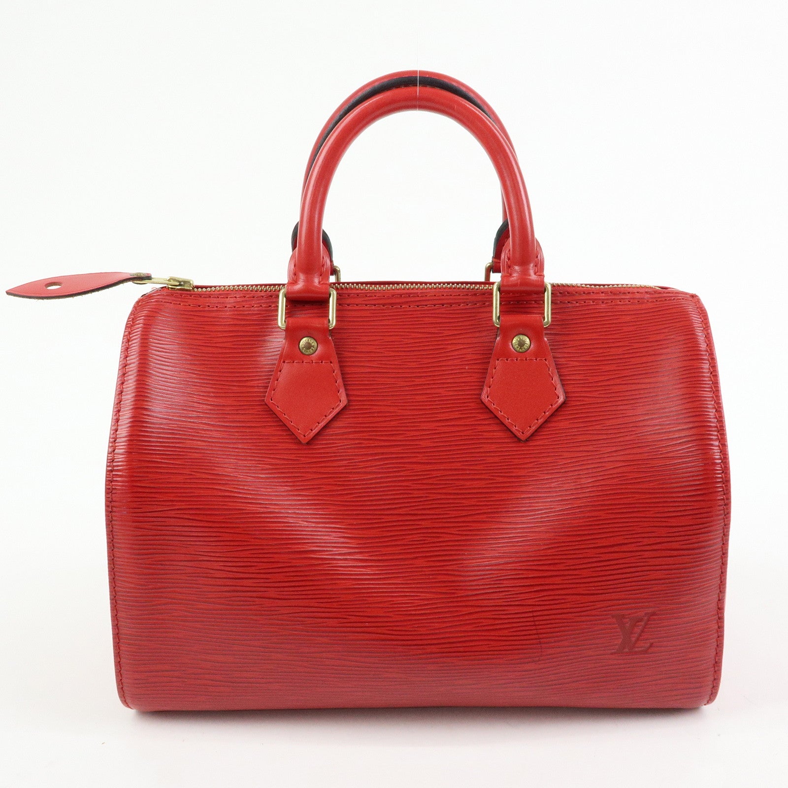 Louis Vuitton Epi Speedy 25 Boston Hand Bag Castilian Red M43017