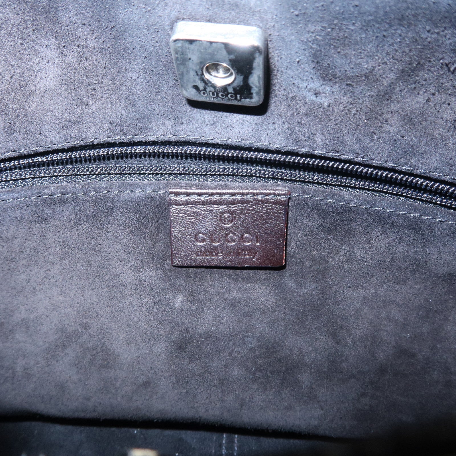 GUCCI Bamboo Suede Leather Shoulder Bag Hand Bag Brown 001 3739