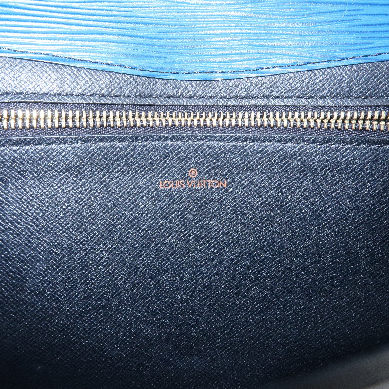 Louis Vuitton Epi Leather Art Deco Toledo Clutch Bag Blue M52635