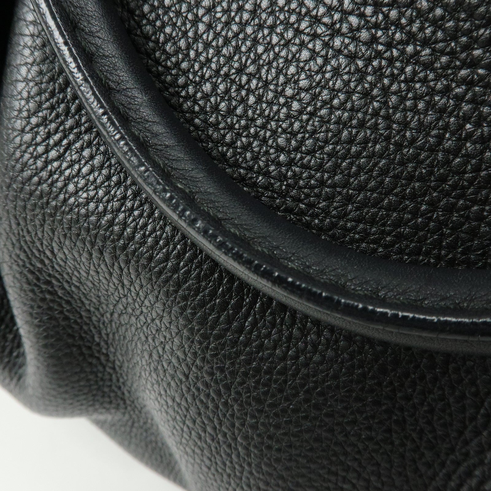 GUCCI Sukey Interlocking G Leather Tote Hand Bag Black 211944