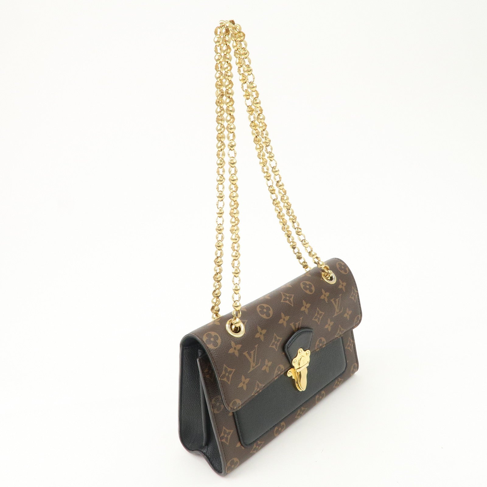 Louis Vuitton Monogram Victoire Chain Shoulder Bag Brown M41730 Used