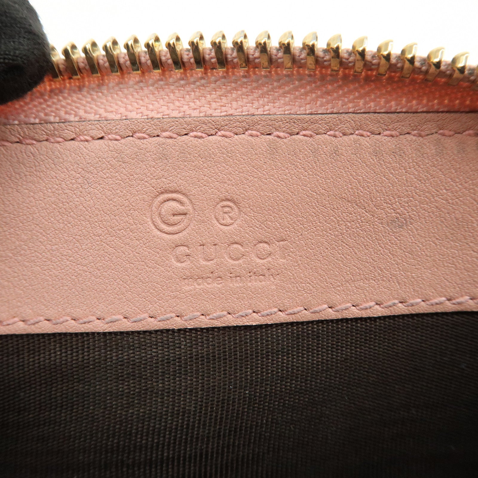 GUCCI Micro Guccissima Leather Coin Case Coin Purse Pink 449896