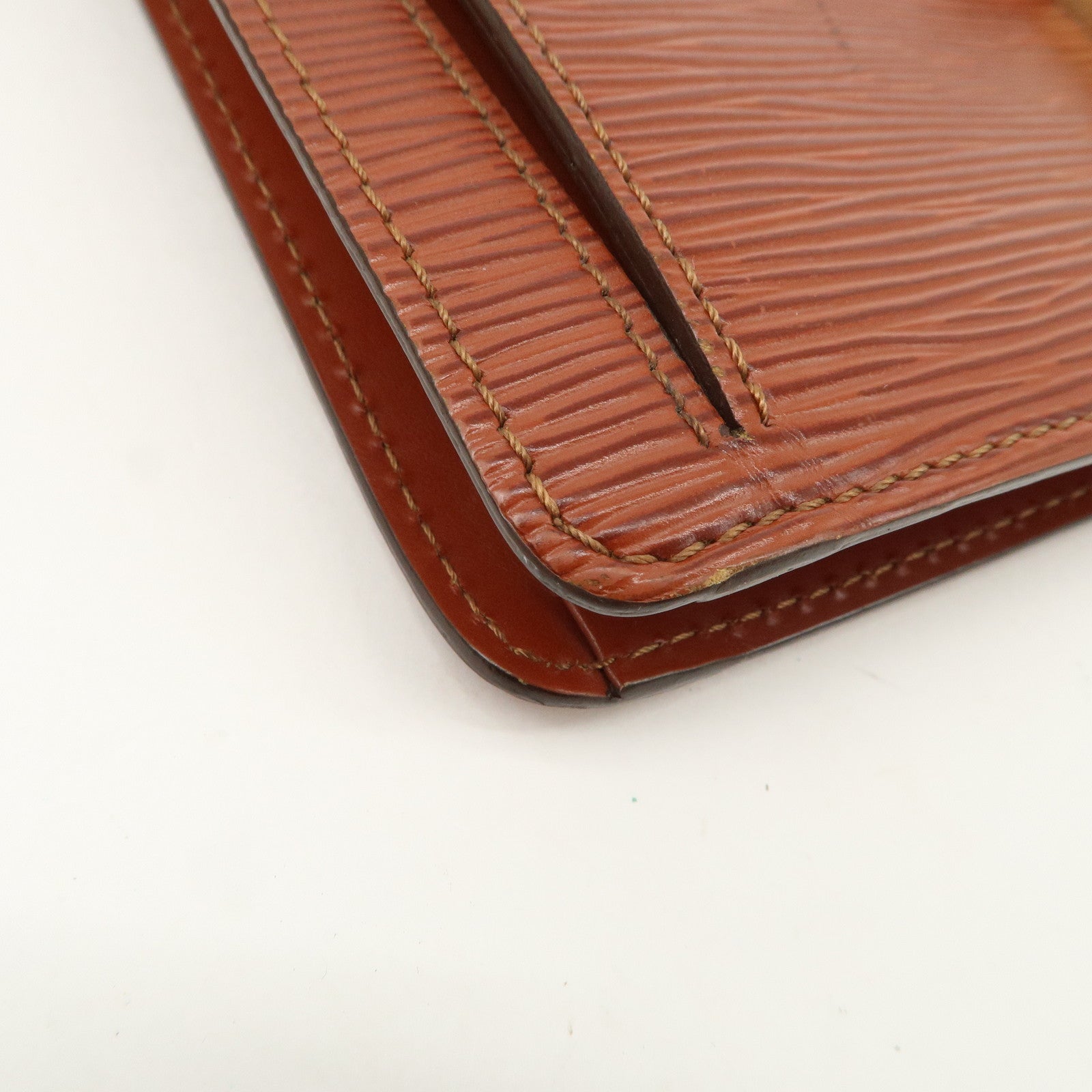 Louis Vuitton Epi Sellier Dragonne Clutch Bag Kenya Brown M52618