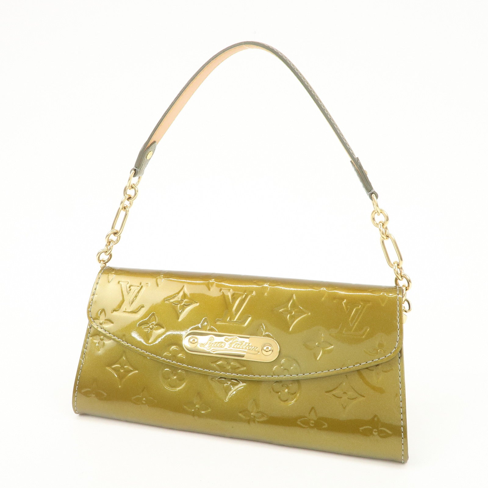 Louis Vuitton Monogram Vernis Sunset Bluebird Shoulder Bag Gris Art Deco M91625 Used
