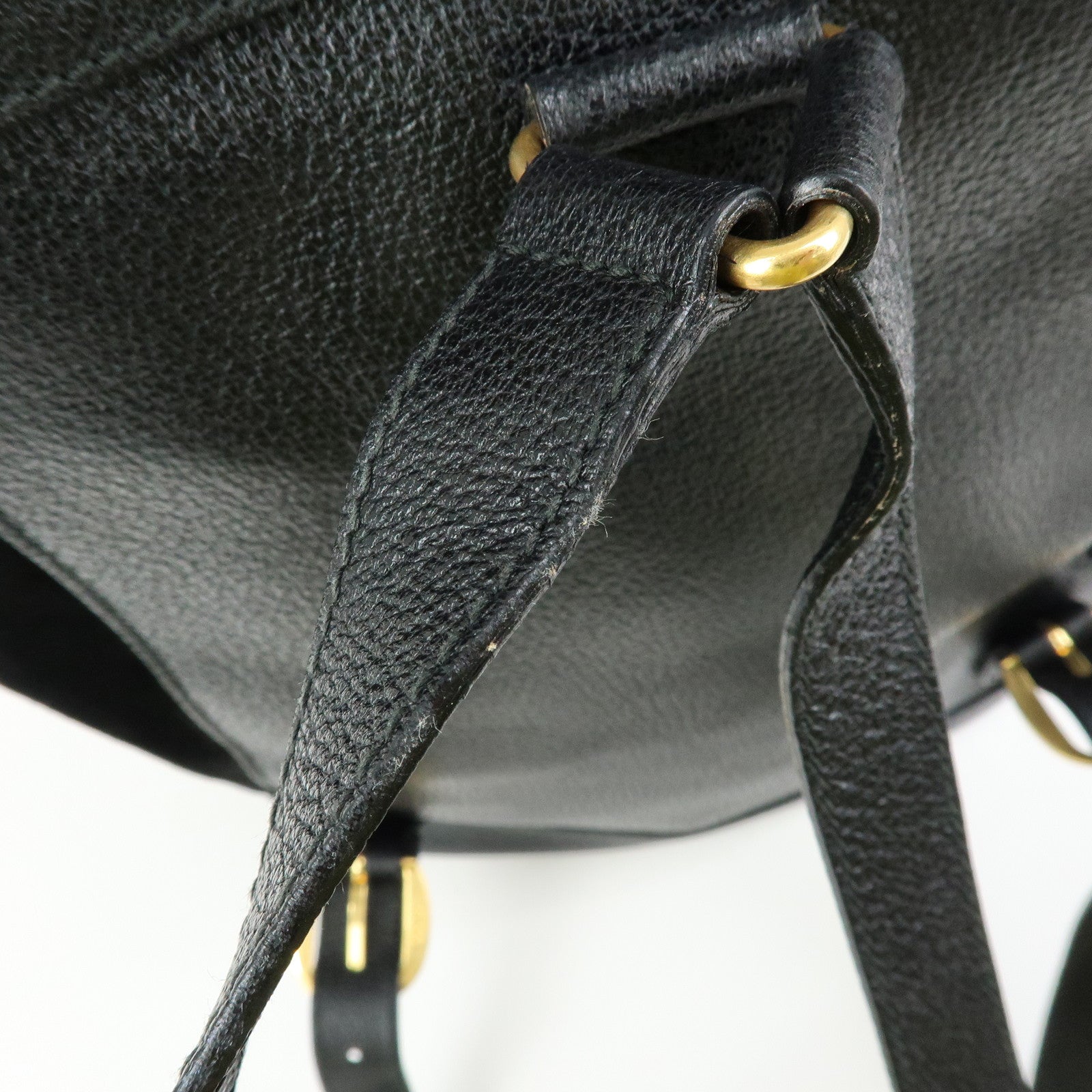 GUCCI Bamboo Suede Leather Backpack Rucksuck Black 003・2855・0043・0