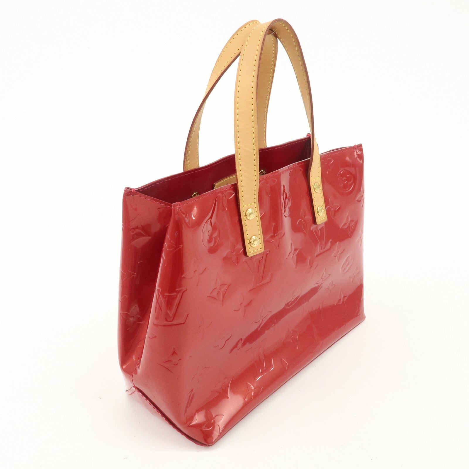 Louis Vuitton Vernis Lead PM Hand Bag Pomme d'Amour M91990