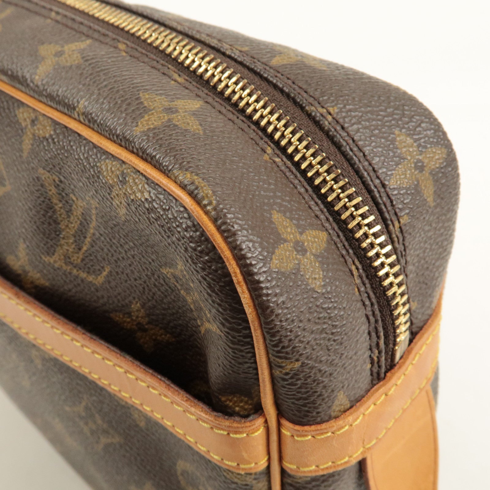 Louis Vuitton Monogram Compiegne 28 Pouch Clutch Bag Brown M51845 Used