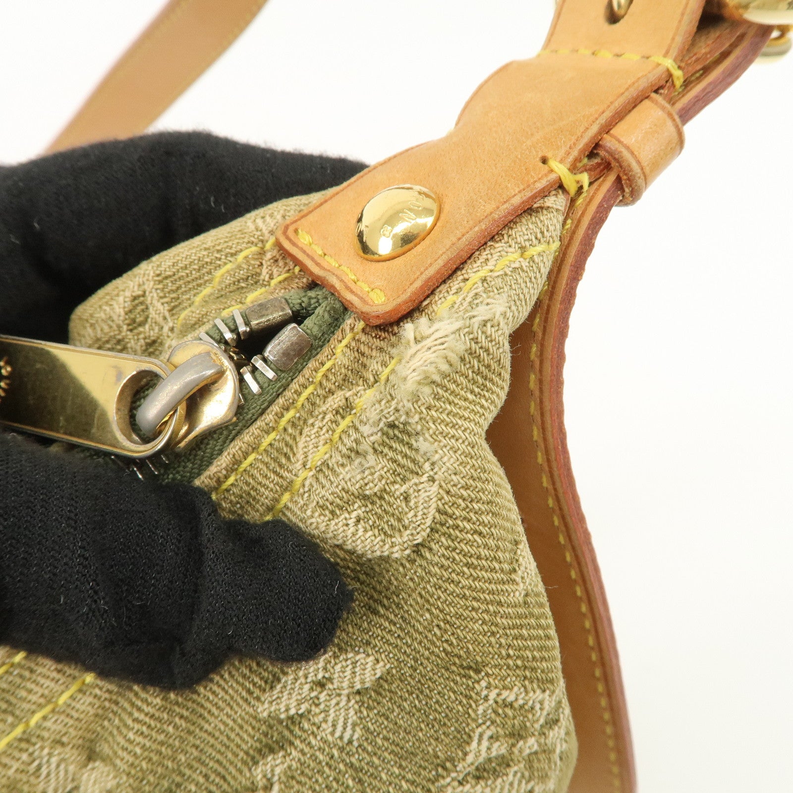 Louis Vuitton Monogram Denim Baggy GM Shoulder Bag Lichen M95211