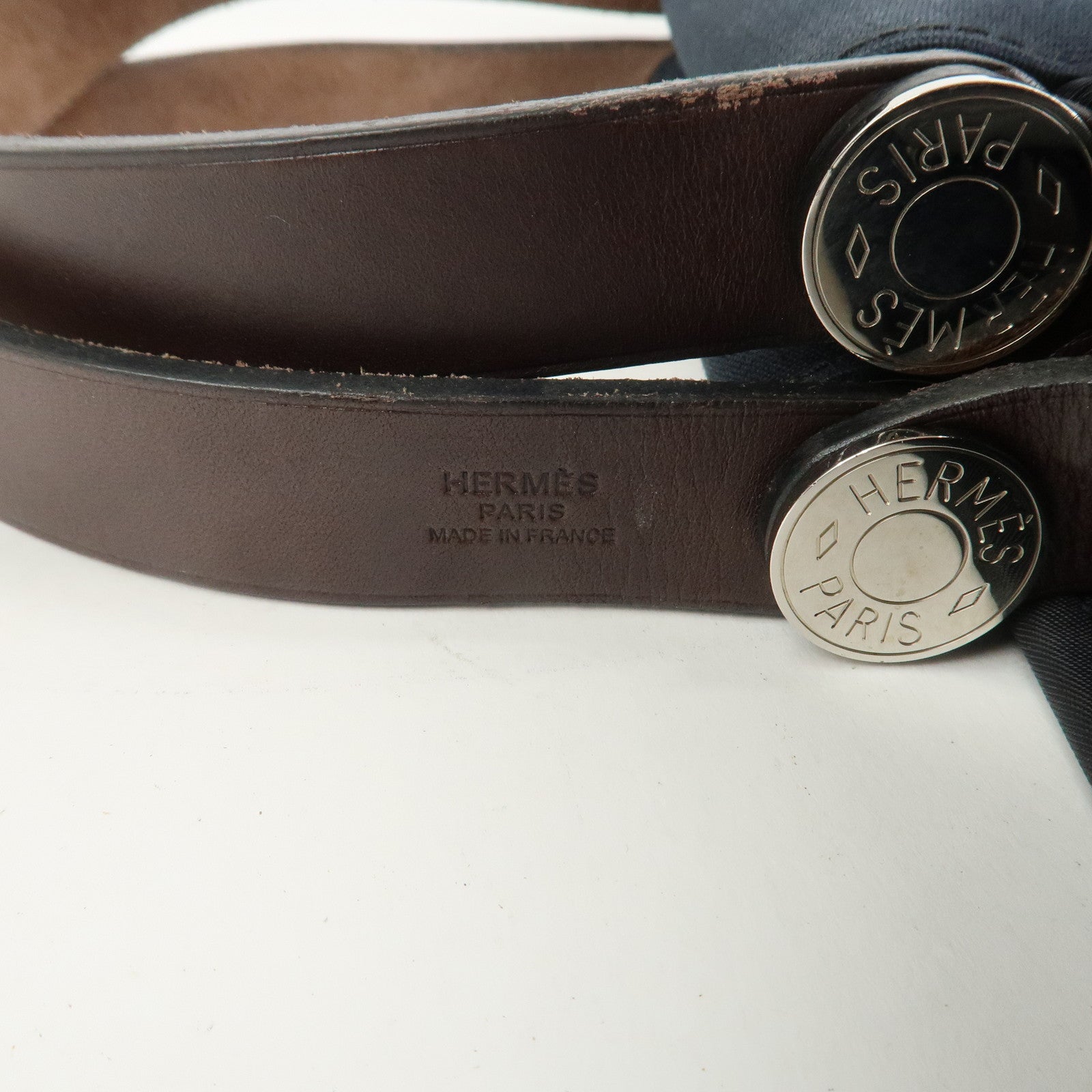 HERMES Cabas Elan PM Toile Officier Leather Tote Bag Hand Bag Black