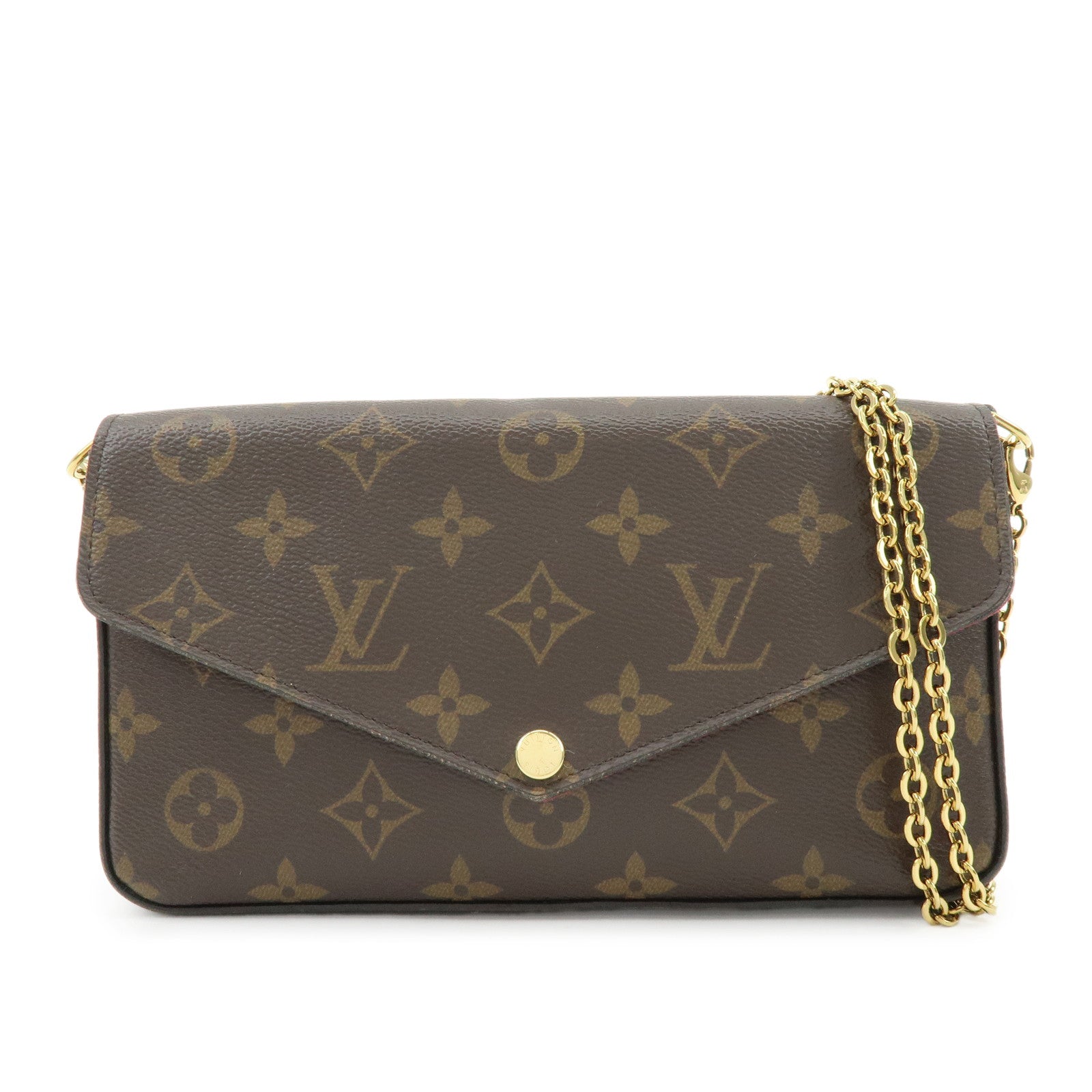 Louis Vuitton Monogram Pochette Felicie Shoulder Bag Brown M61276