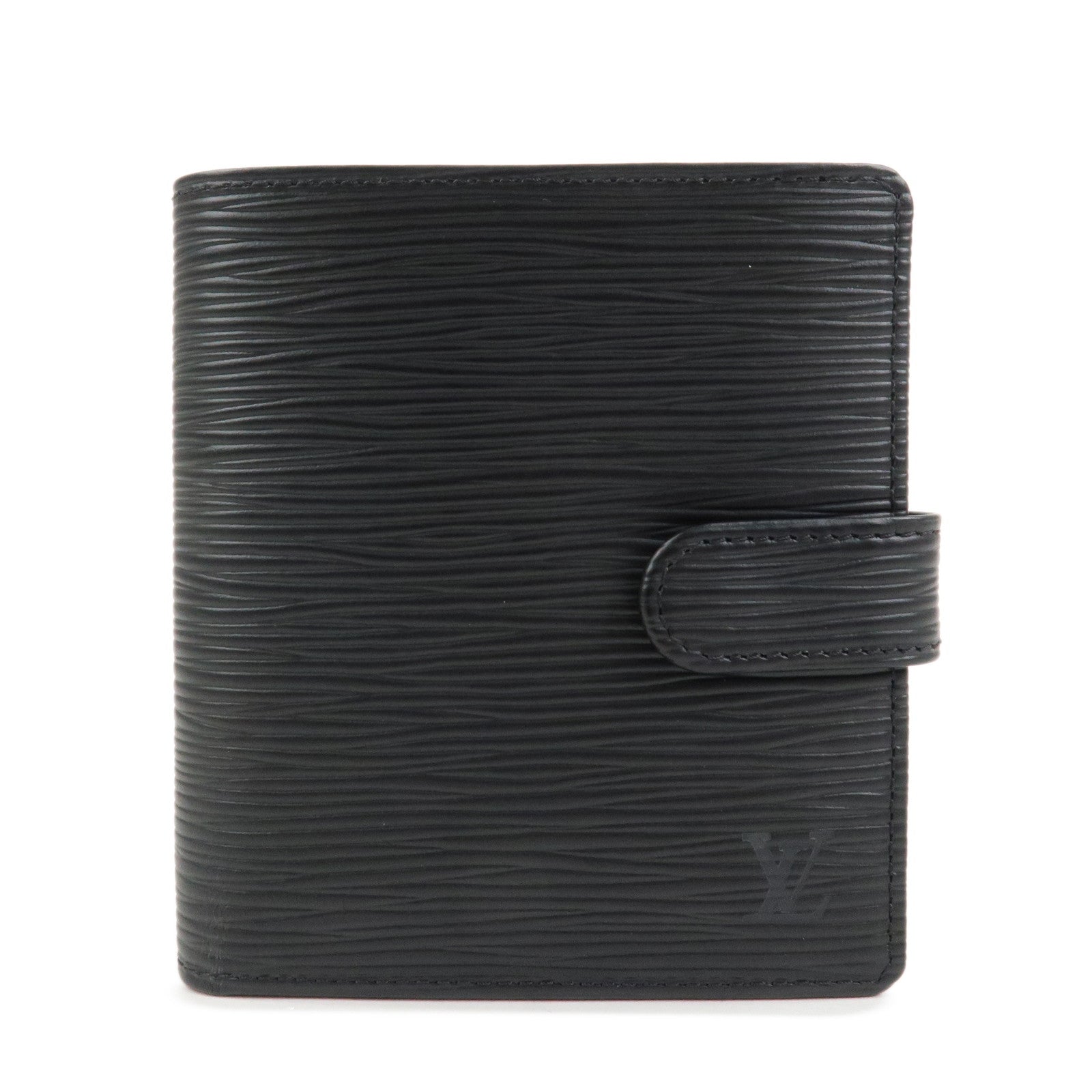 Louis Vuitton Epi Porte Billets Bi-Fold Compact Wallet Black M63552