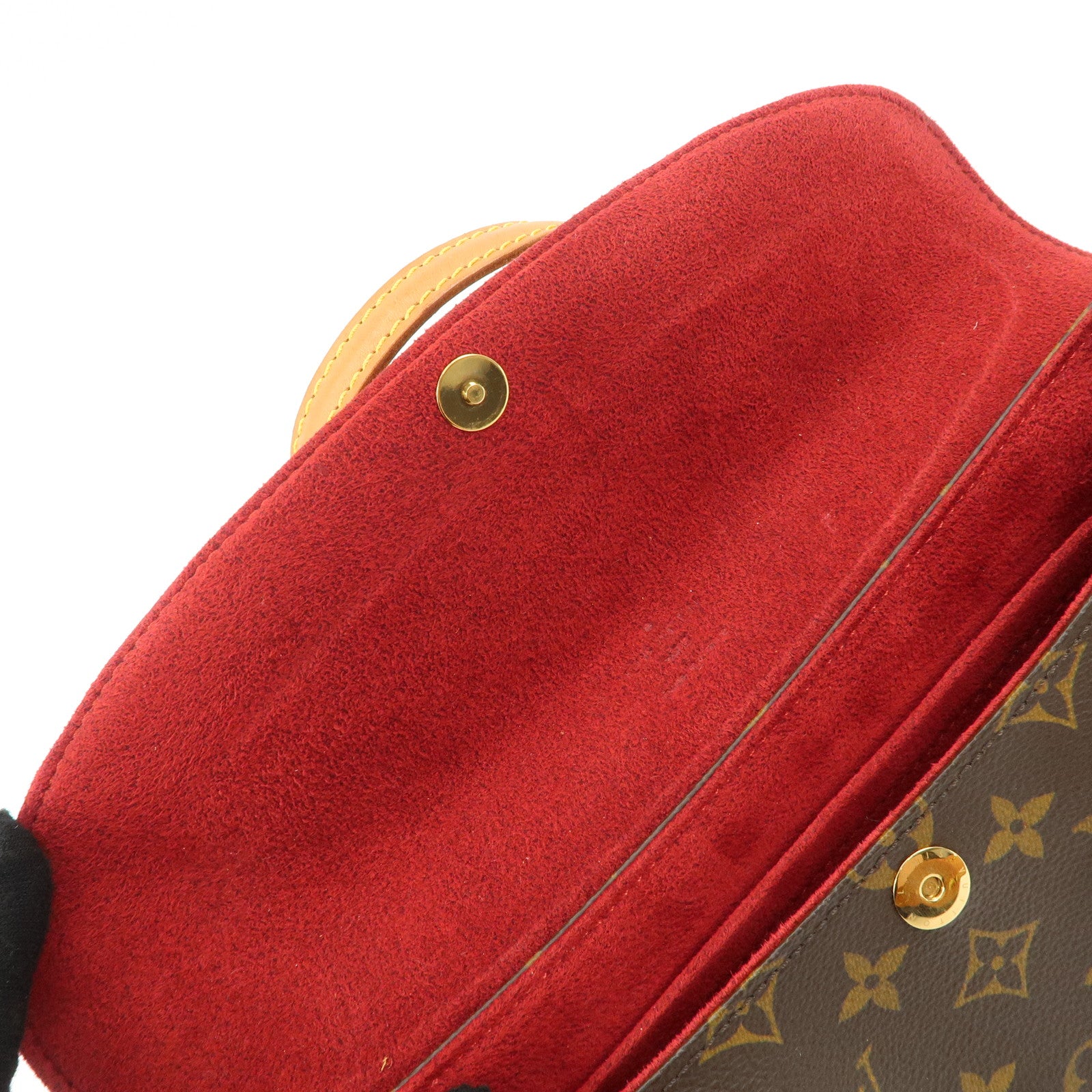 Louis Vuitton Monogram Sonatine Hand Bag Brown M51902 Used