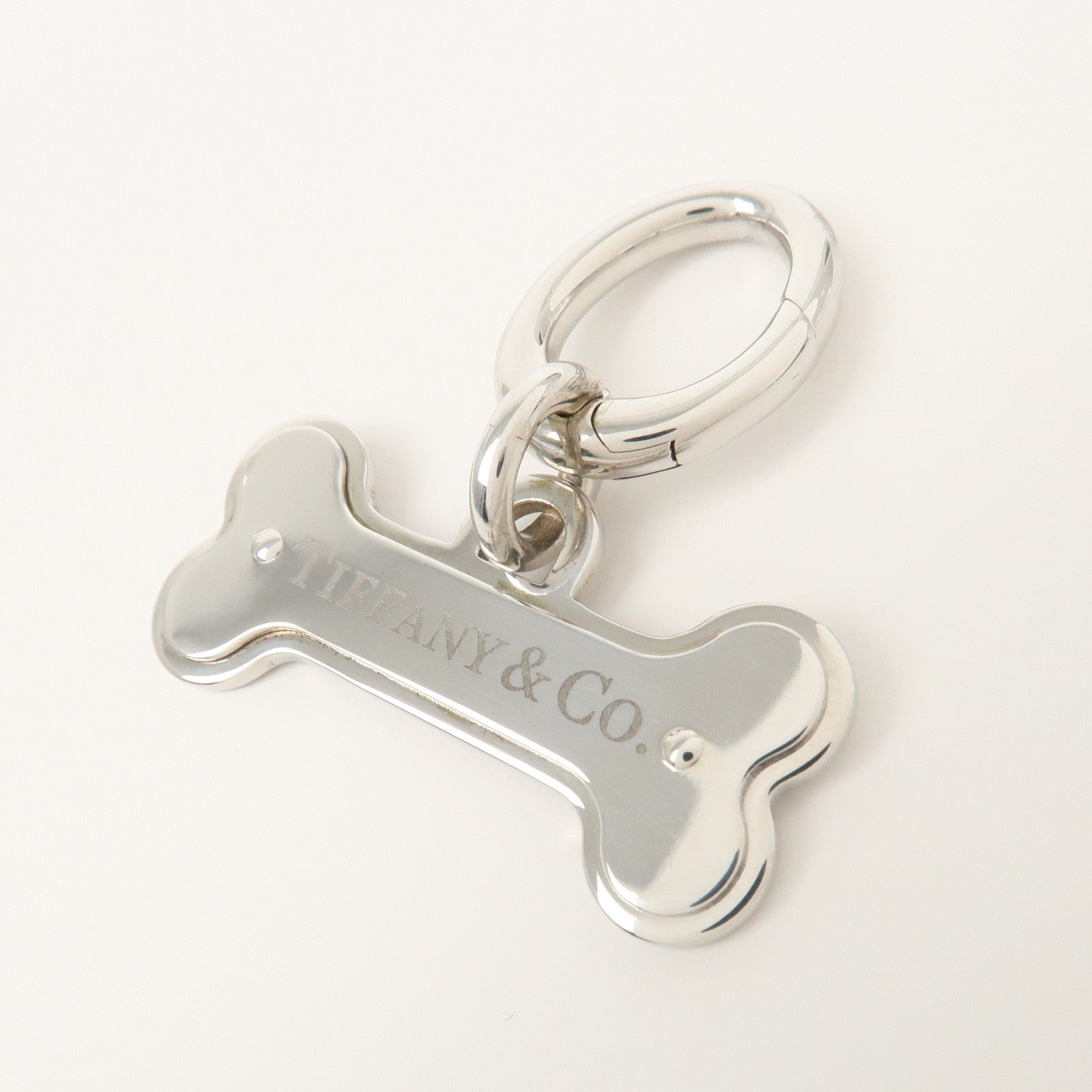 Tiffany & Co. Sterling Silver Dog Born Charm Pet Accessories Silver