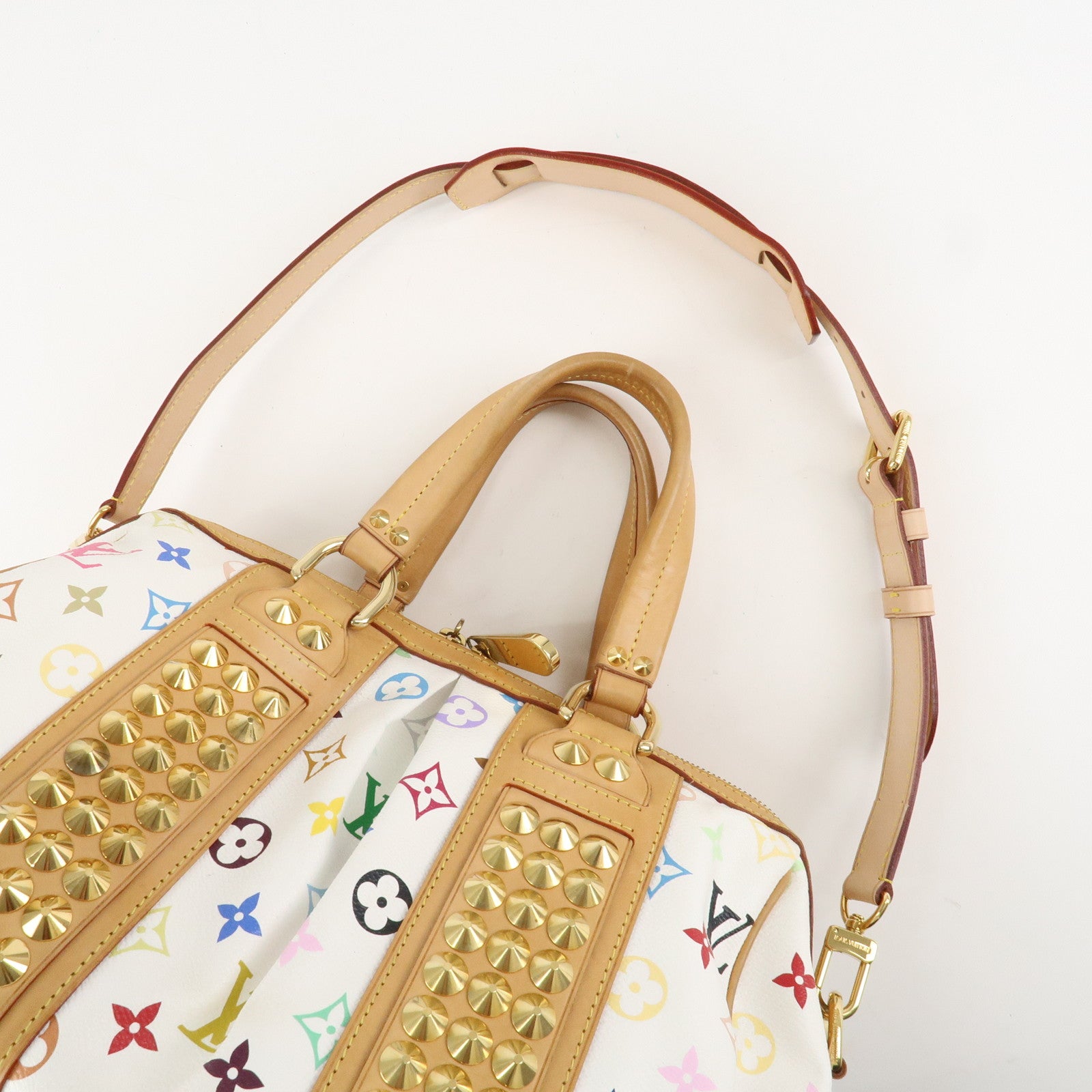 Louis Vuitton Monogram Multicolor Courtney MM 2Way Bag Blanc M45641 Used