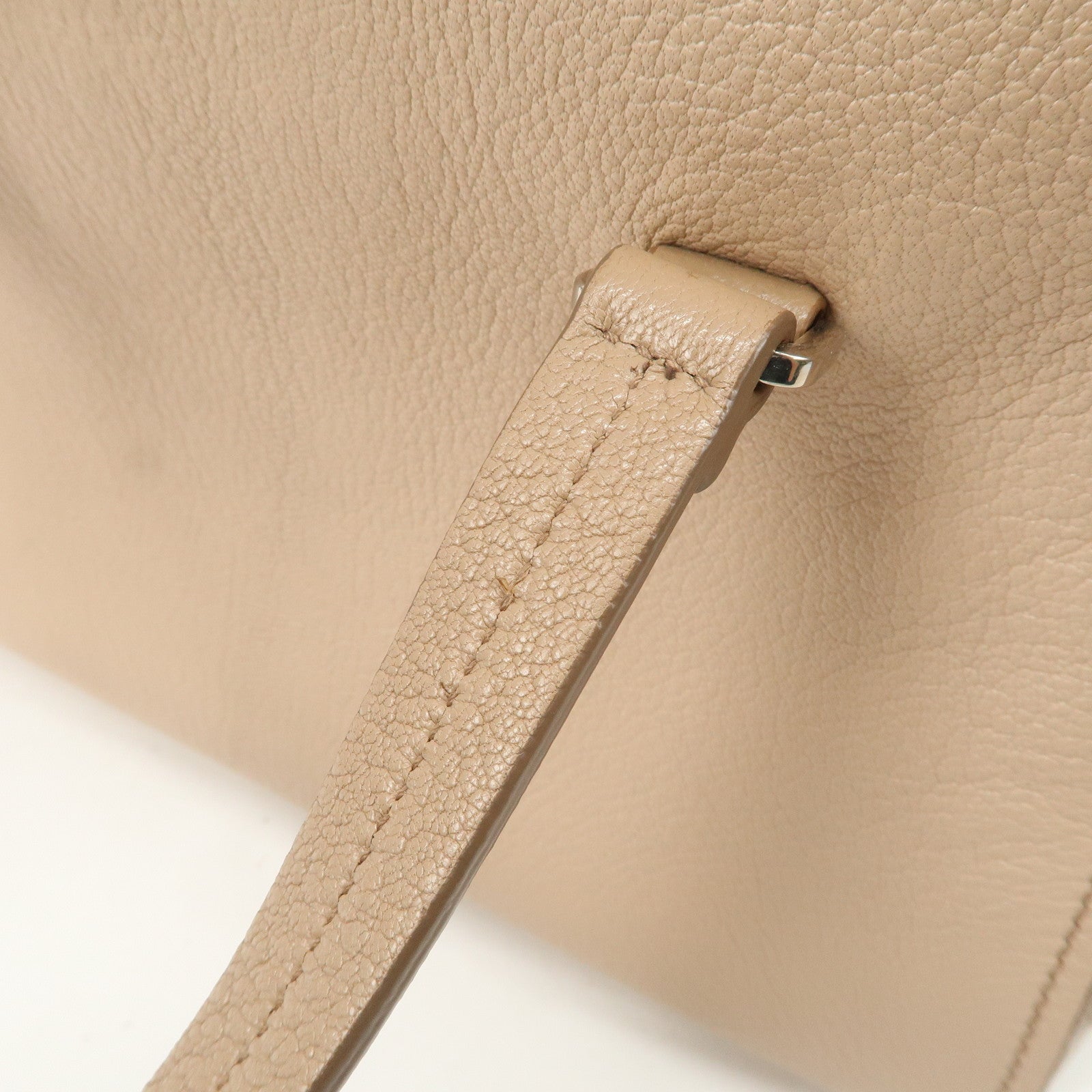 MIU MIU Leather 2Way Hand Bag Beige Pink Beige 5BB006
