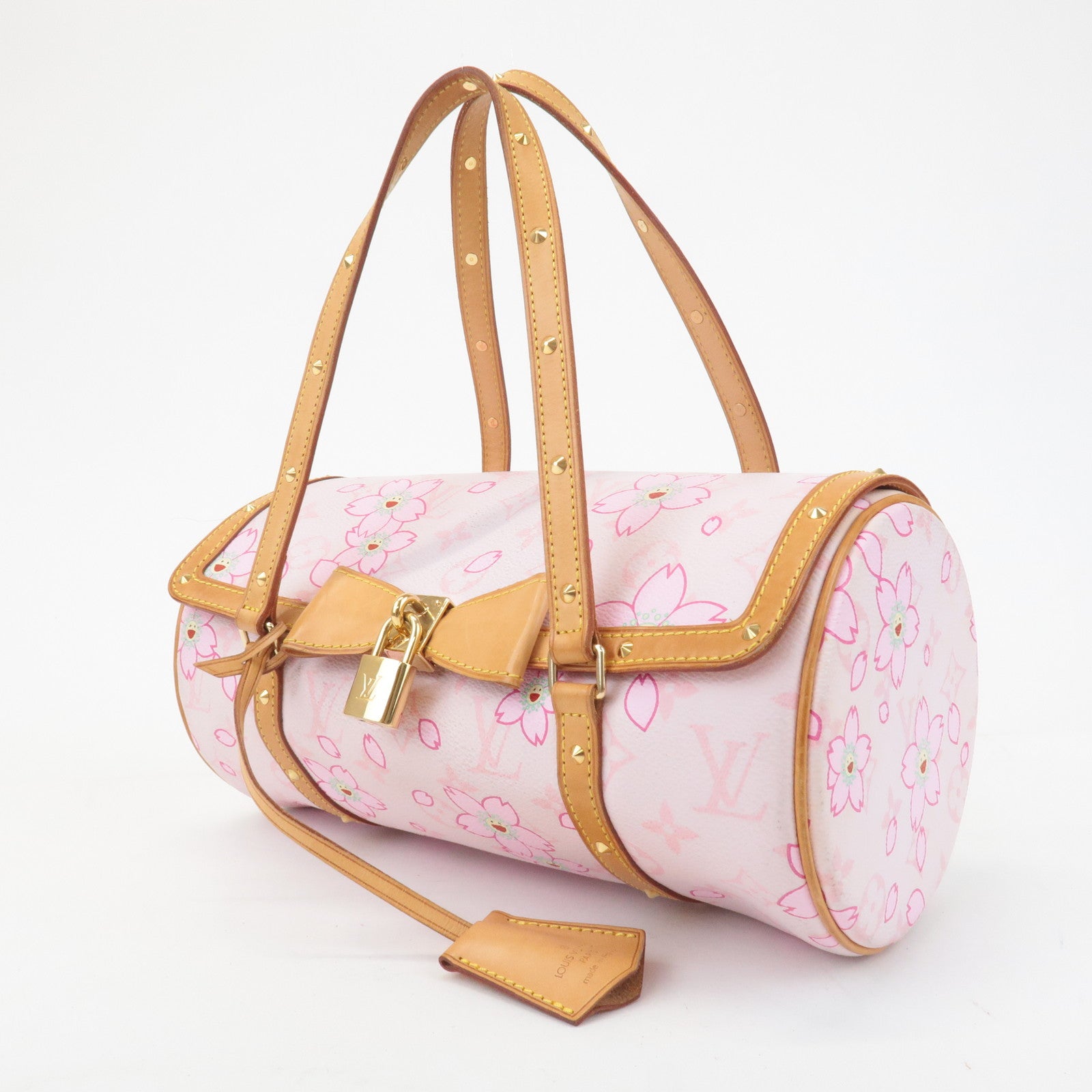 Louis Vuitton Monogram Cherry Blossom Papillon Hand Bag Rose M92010 Used