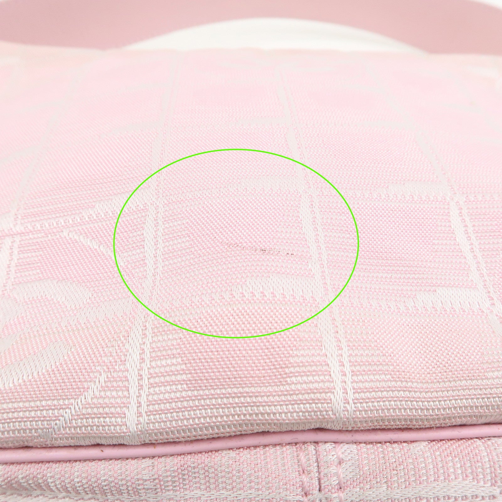 CHANEL New Travel Line Nylon Jacquard Leather Shoulder Bag Pink