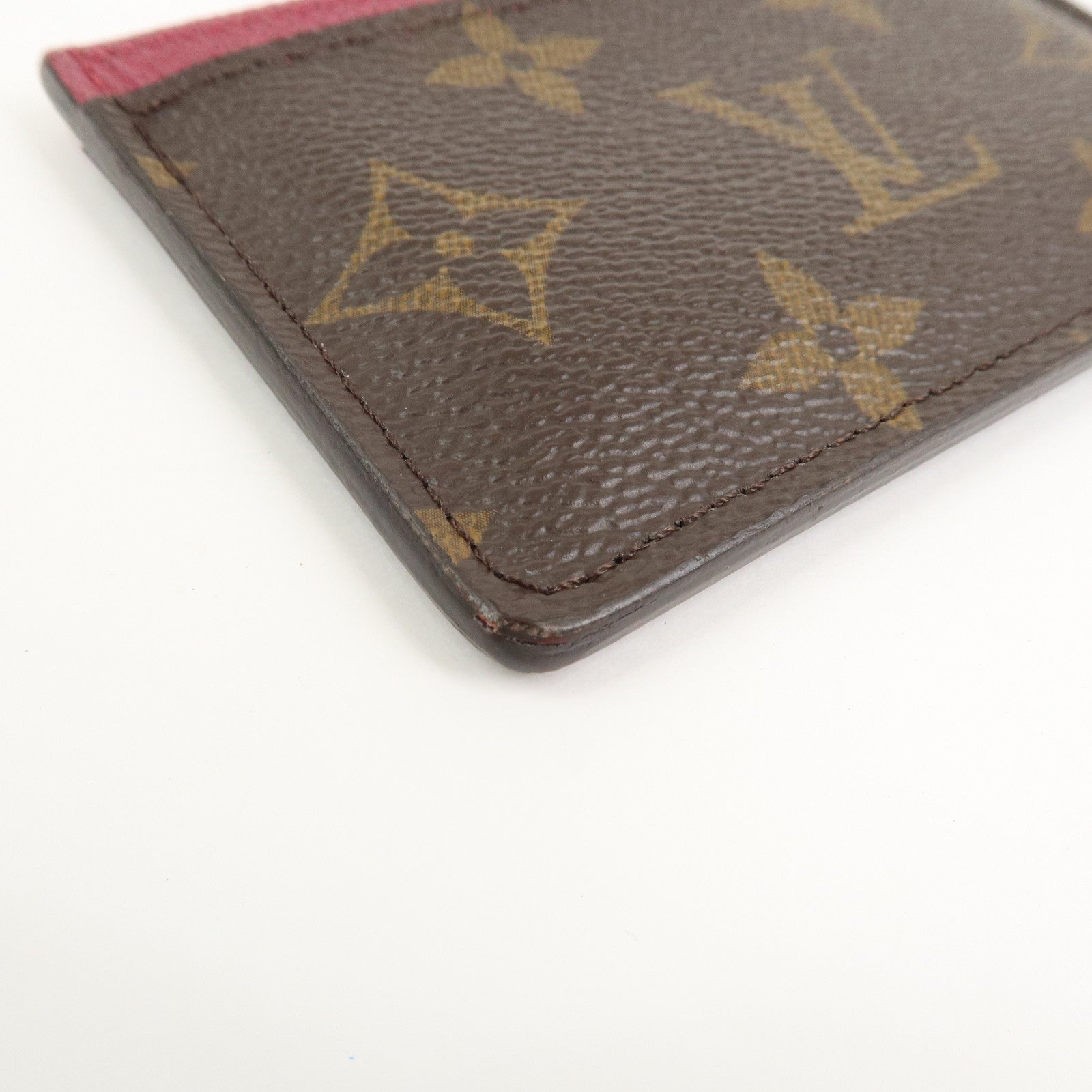 Louis Vuitton Monogram Porte Cartes Simple Card Case Fuchsia M60703