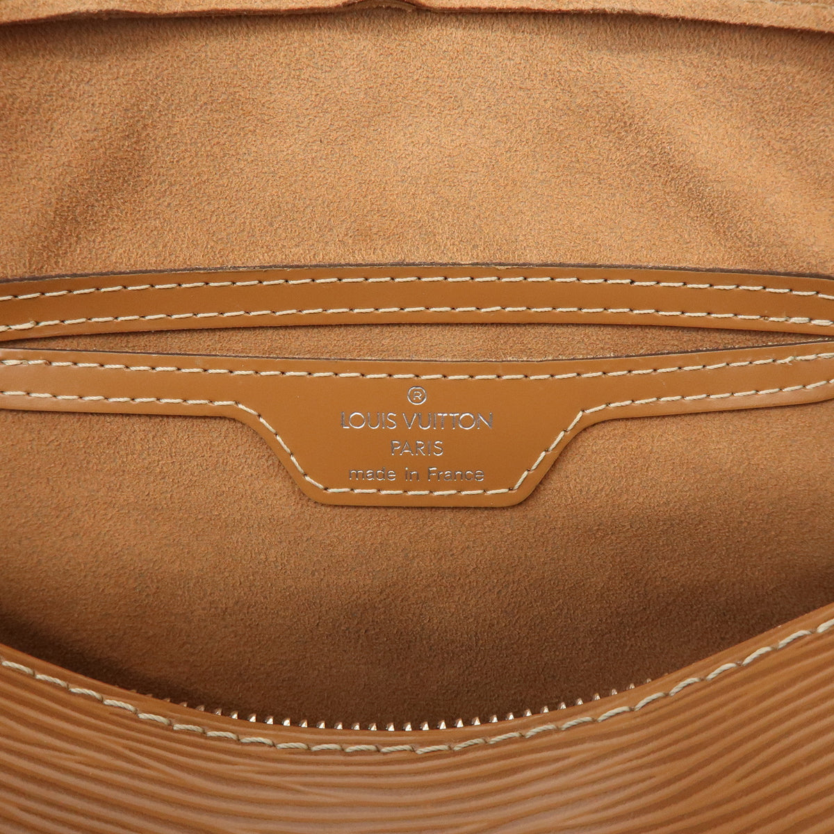 Louis Vuitton Epi Soufflot Leather Shoulder Hand Bag Canelle M52861