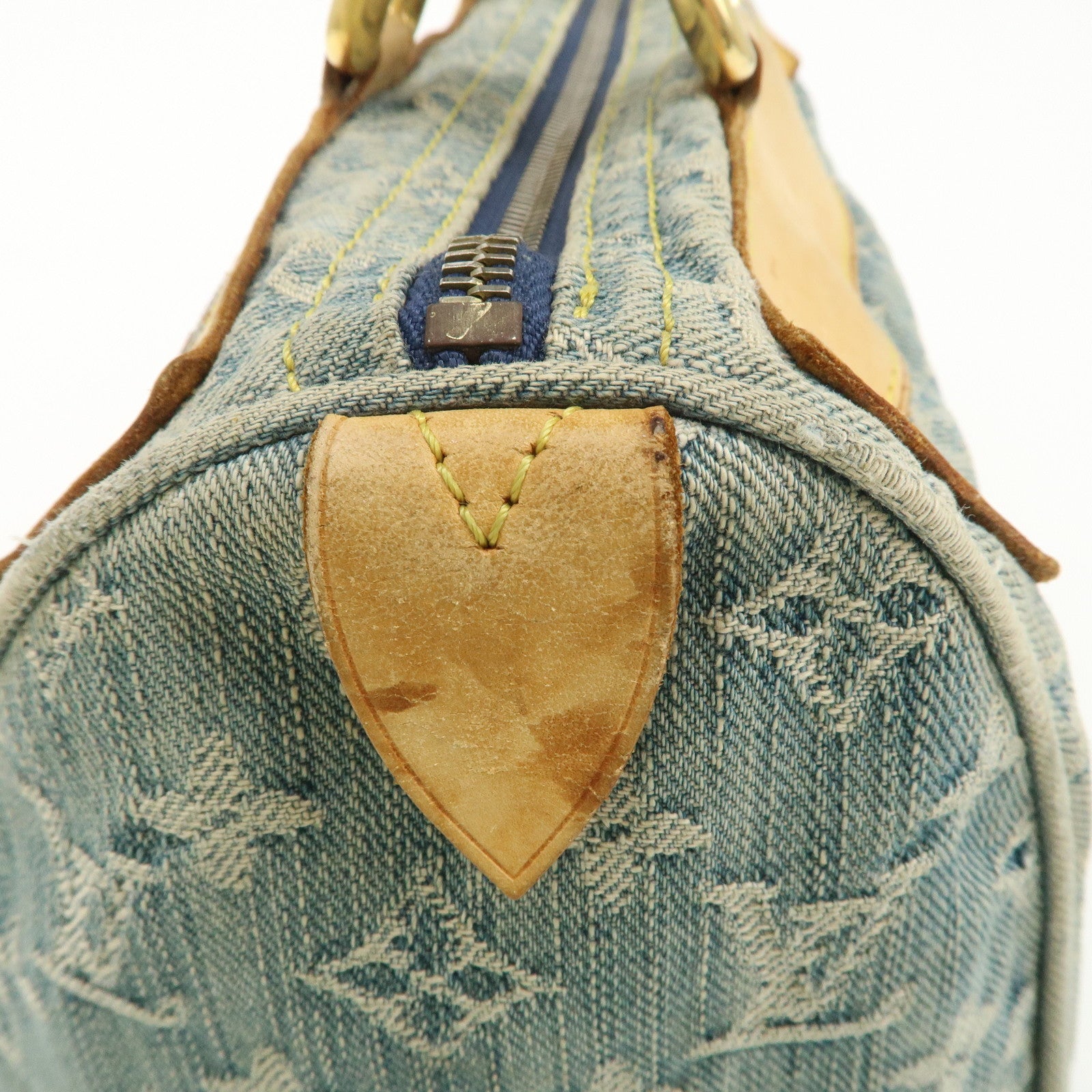 Louis Vuitton Monogram Denim Neo Speedy Boston Bag Blue M95019 Used