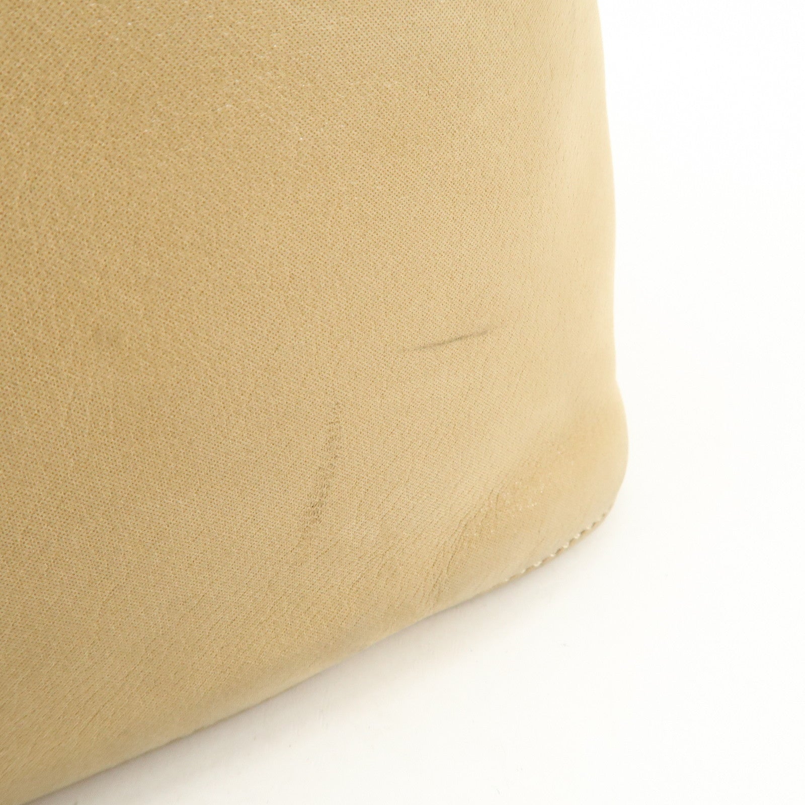 FENDI Big Mamma Baguette Leather Shoulder Bag Beige 8BR638