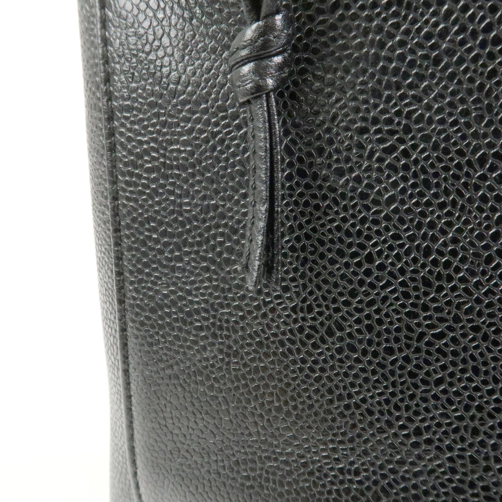 CHANEL COCO Mark Caviarskin Chain Shoulder Bag Black A10492