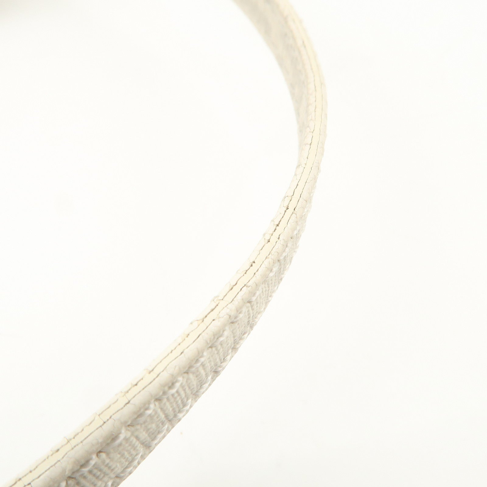 FENDI Zucchino PVC Leather Shoulder Bag Crossbody Bag White 8BT075