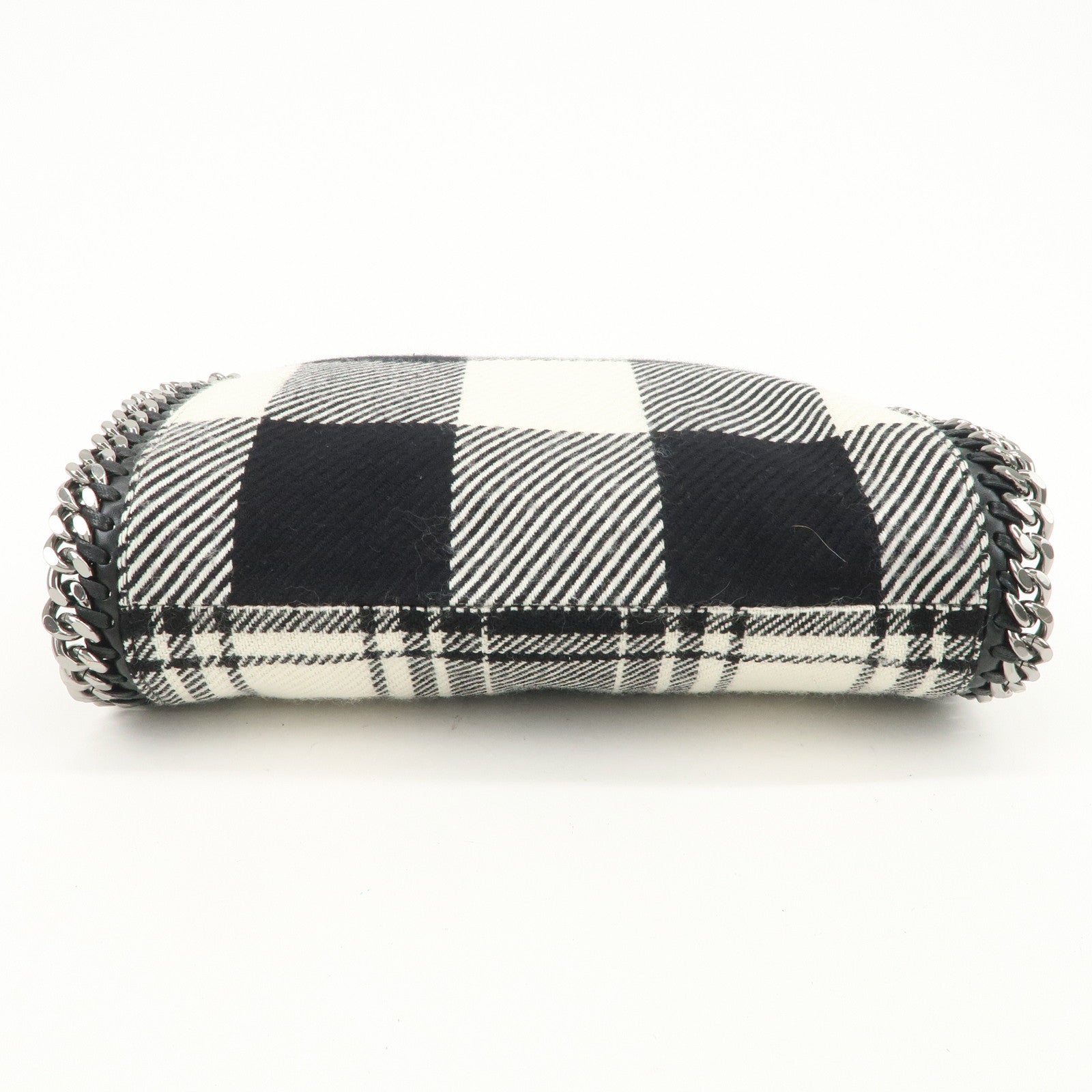 STELLA MCCARTNEY Wool Falabella 2Way Bag Hand Bag Black White