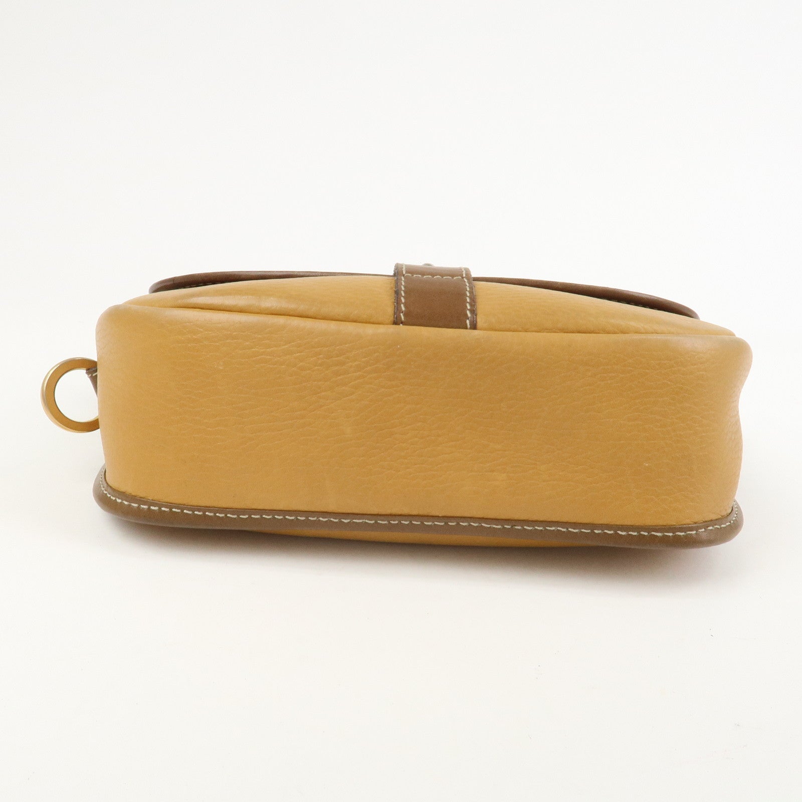 LOEWE Anagram Logo Leather Shoulder Bag Crossbody Bag Brown