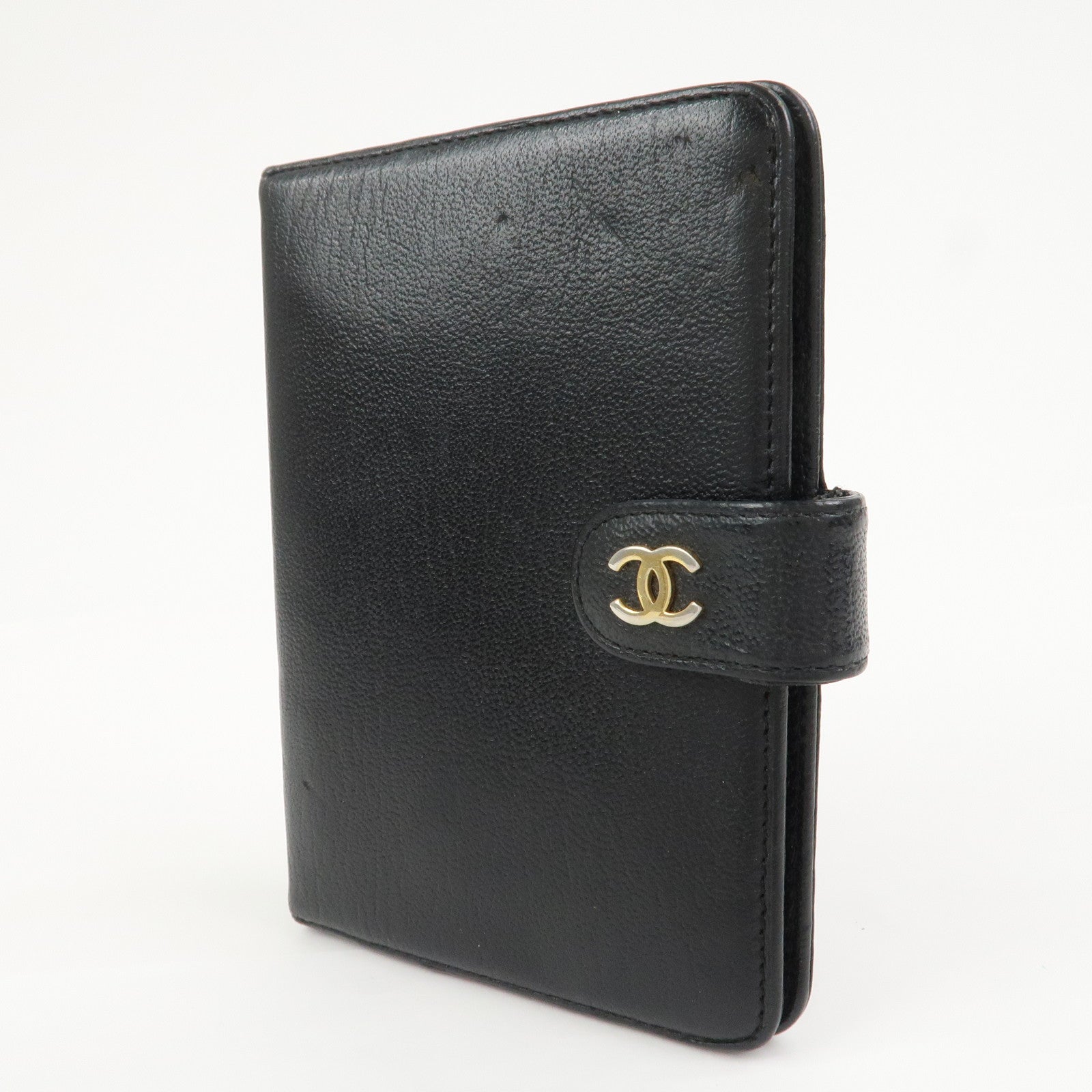CHANEL COCO Mark Leather Planner Cover Agenda Black