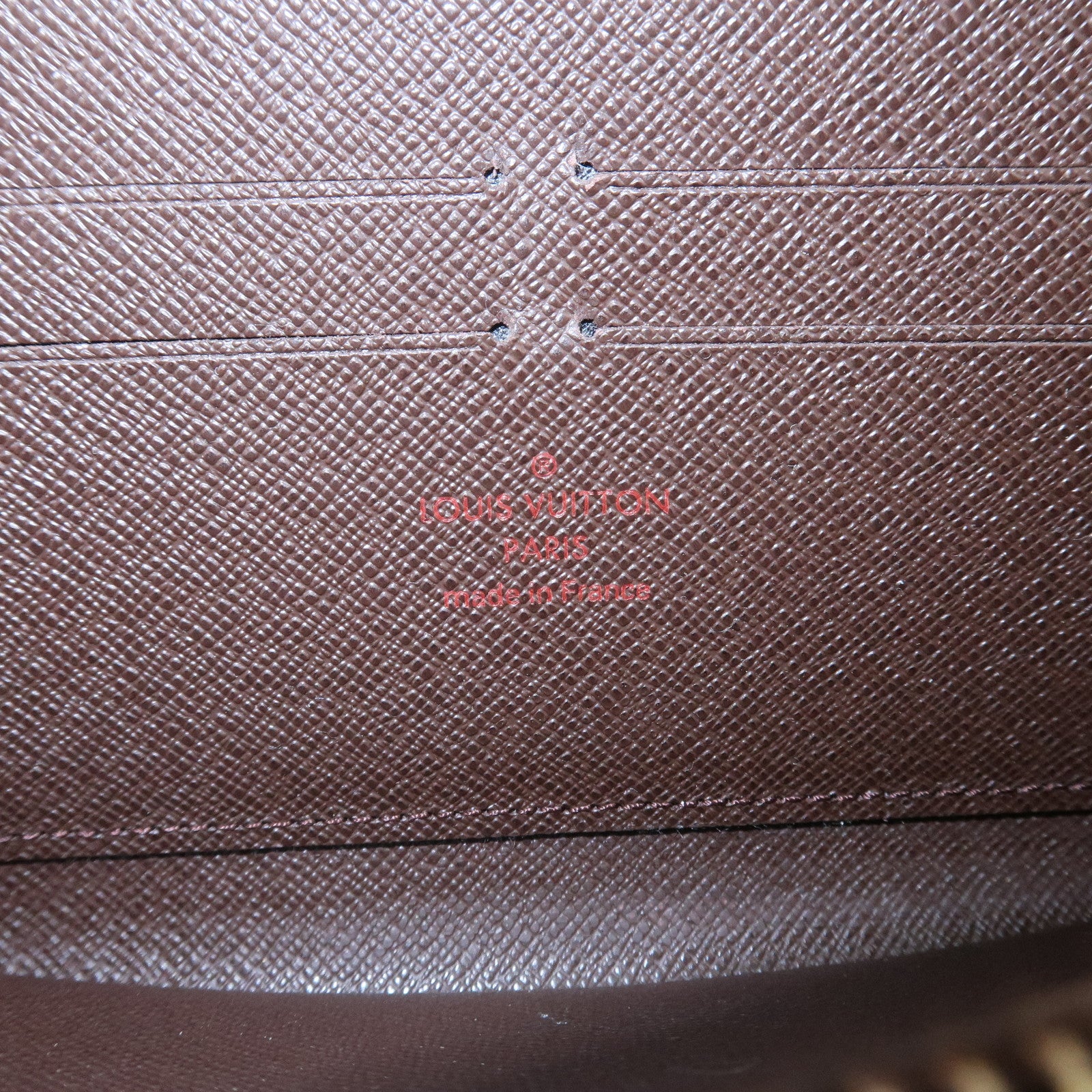Louis Vuitton Damier Canvas Zippy Wallet Old Style Brown N60015