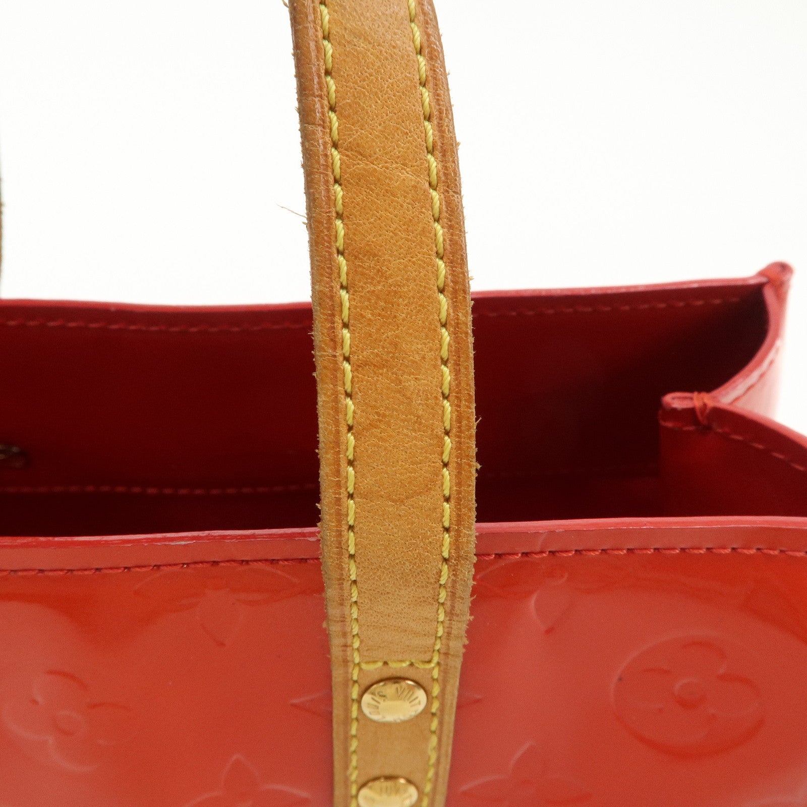 Louis Vuitton Monogram Vernis Lead PM Hand Bag Rouge M91088 Used