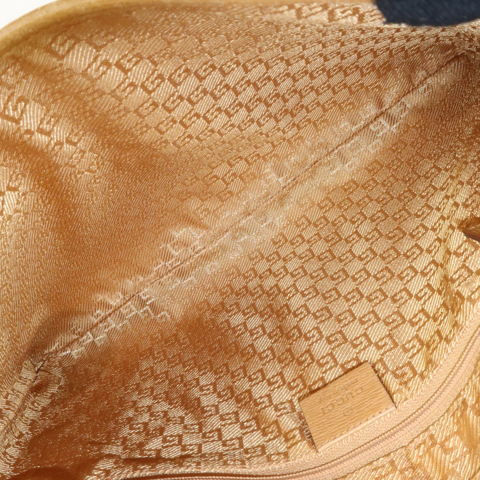 GUCCI Bamboo Leather Shoulder Bag Hand Bag Beige 001.4060.002058 Used