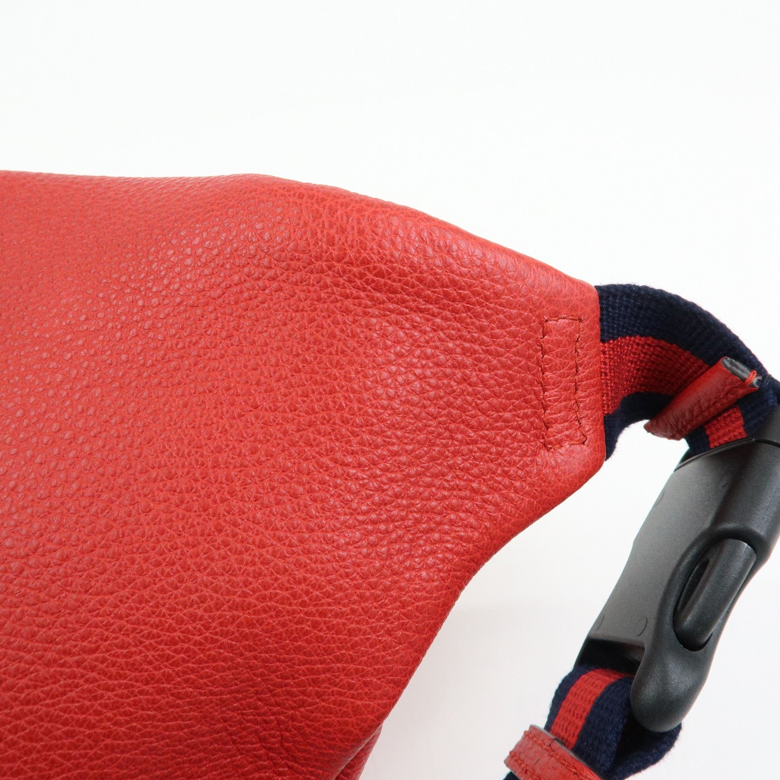 GUCCI Sherry Leather Waist Bag Crossbody Bag Red 530412