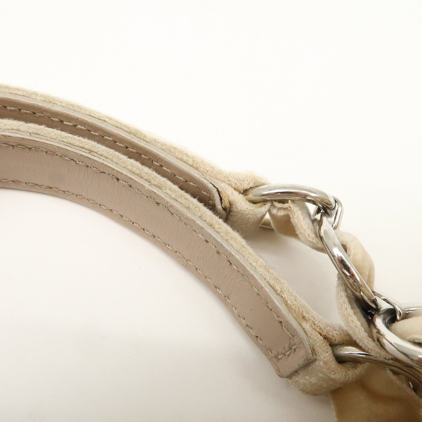 Christian Dior Romantic Trotter PVC Leather Shoulder Bag Hand Bag Beige