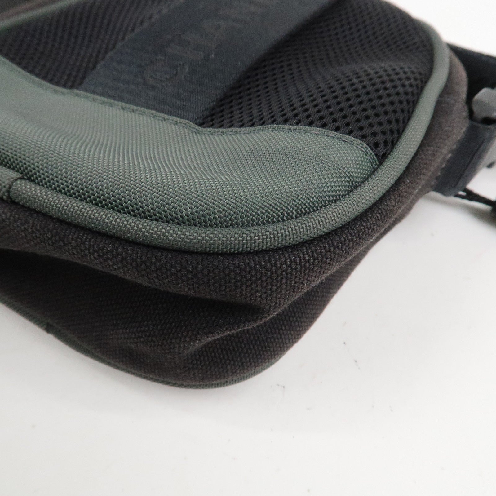 CHANEL Sports COCO Mark Canvas Shoulder Bag Black Green A23300