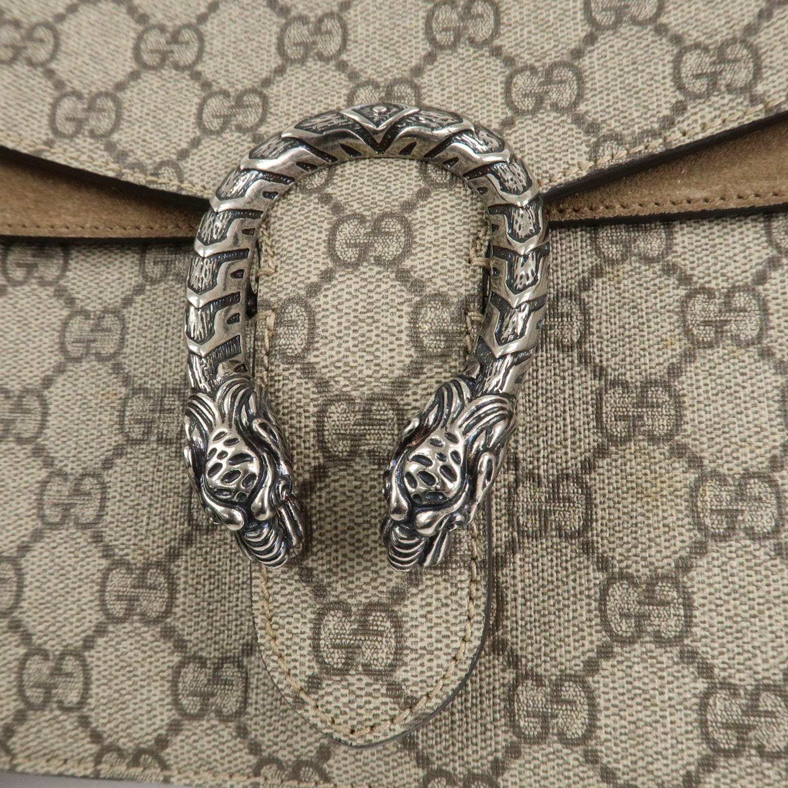 GUCCI Dionysus GG Supreme Chain Shoulder Bag Brown 403348 Used