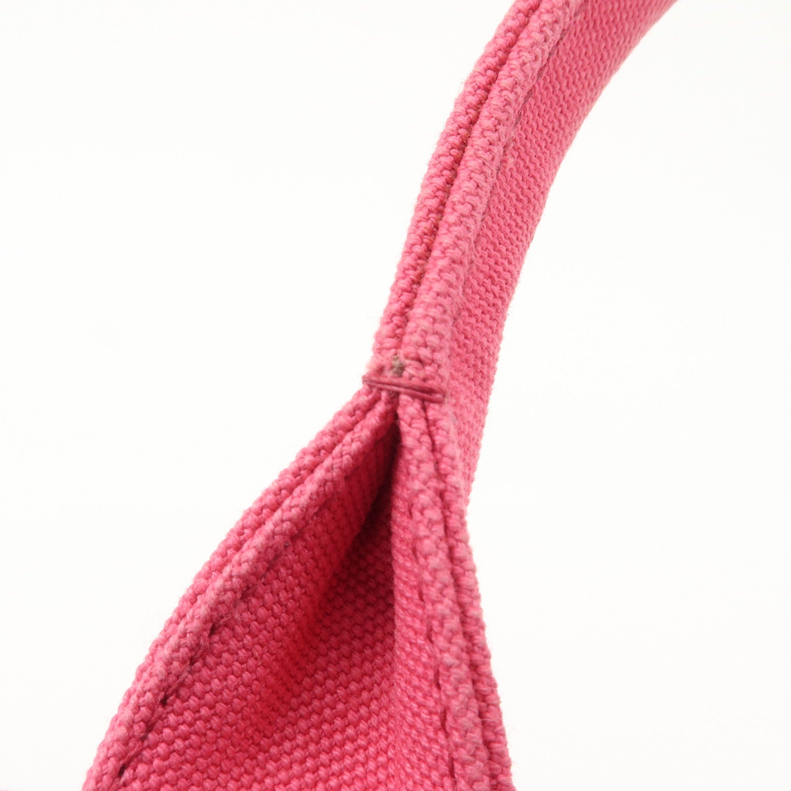 PRADA Logo Canapa Mini Canvas 2Way Tote Bag Pink 1BG439 Used